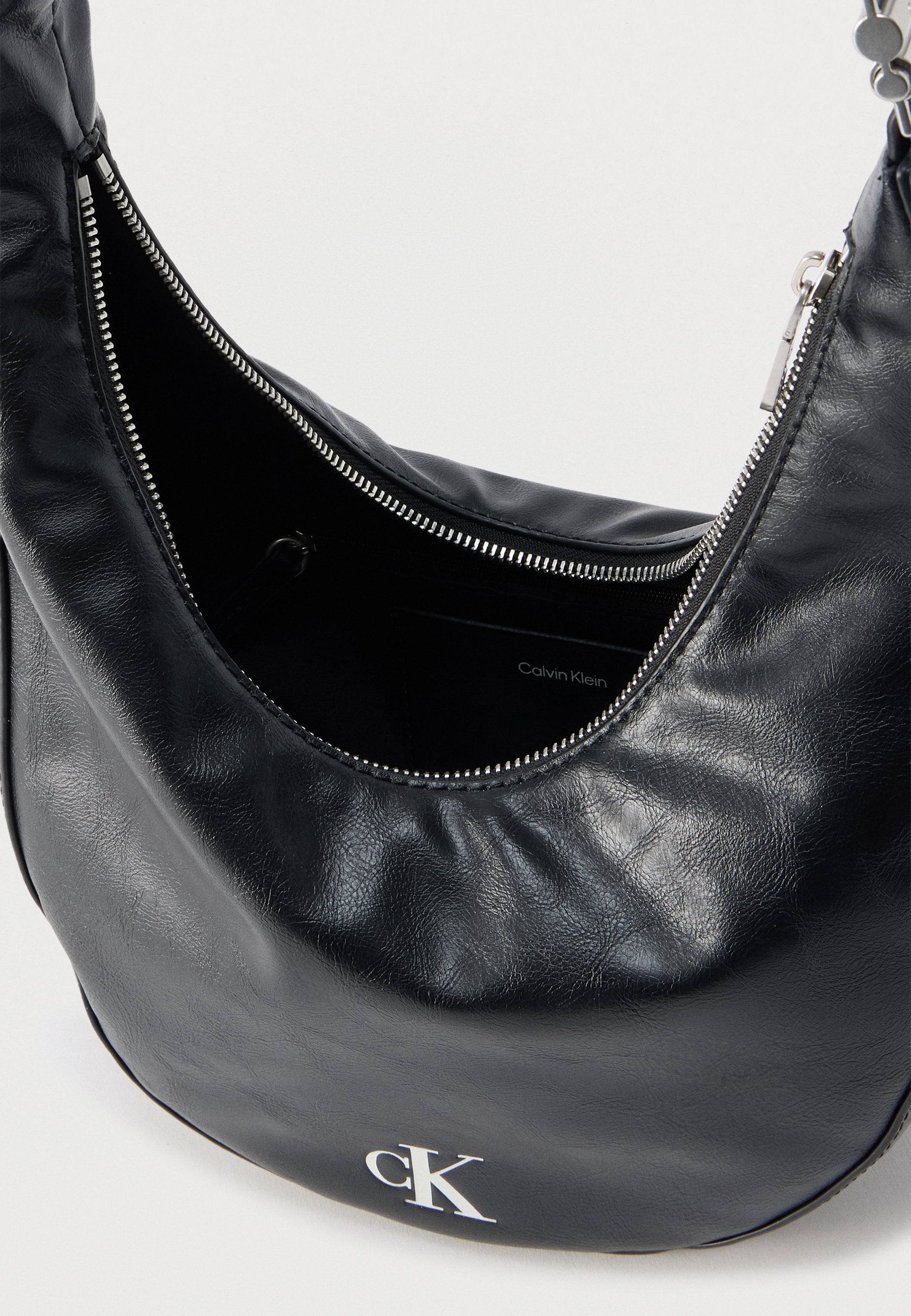 BUCKLE CONVERTIBLE SMALL HOBO - Handbag - black