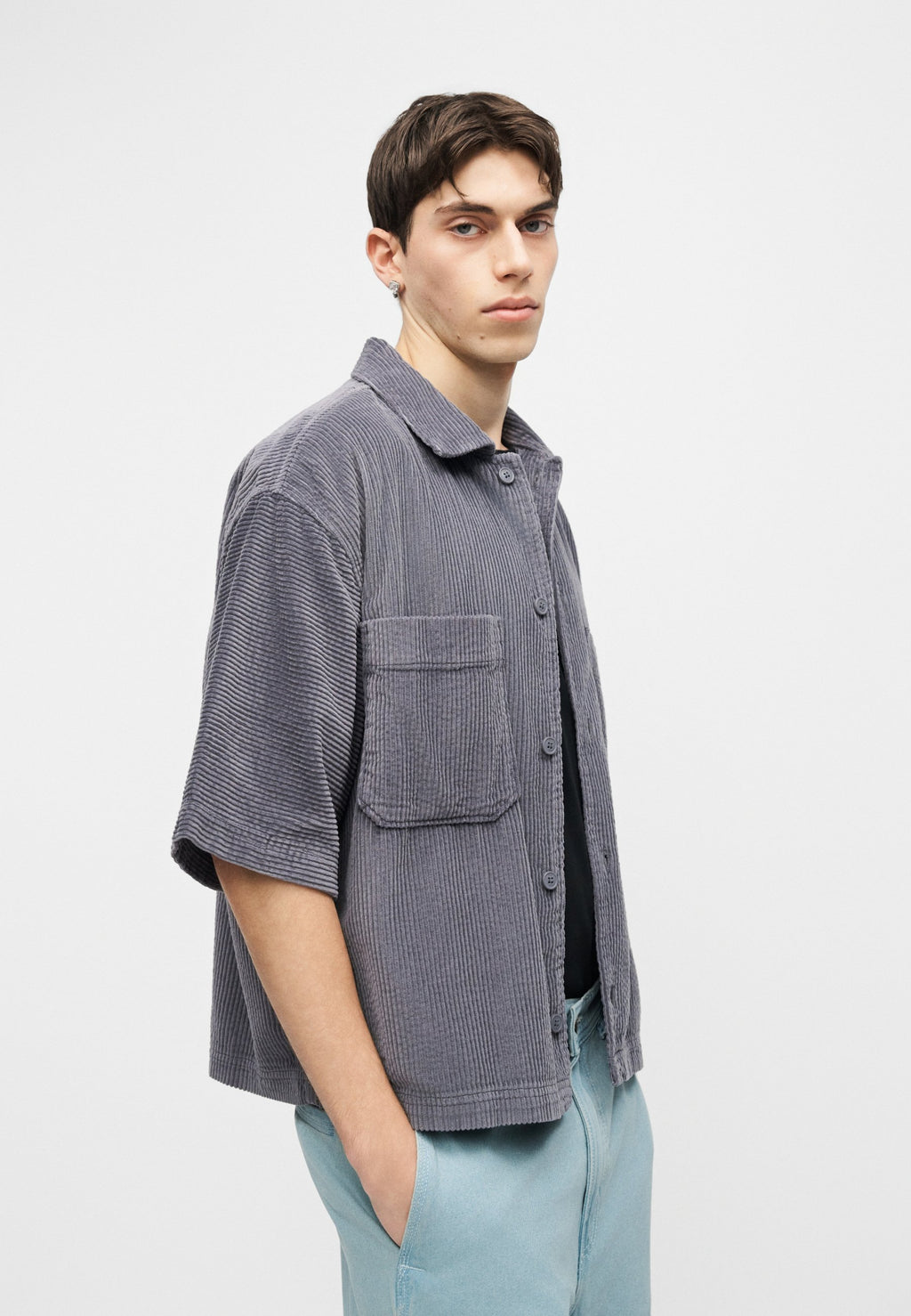AUTHENTIC BAGGY - Denim shorts - light-blue denim