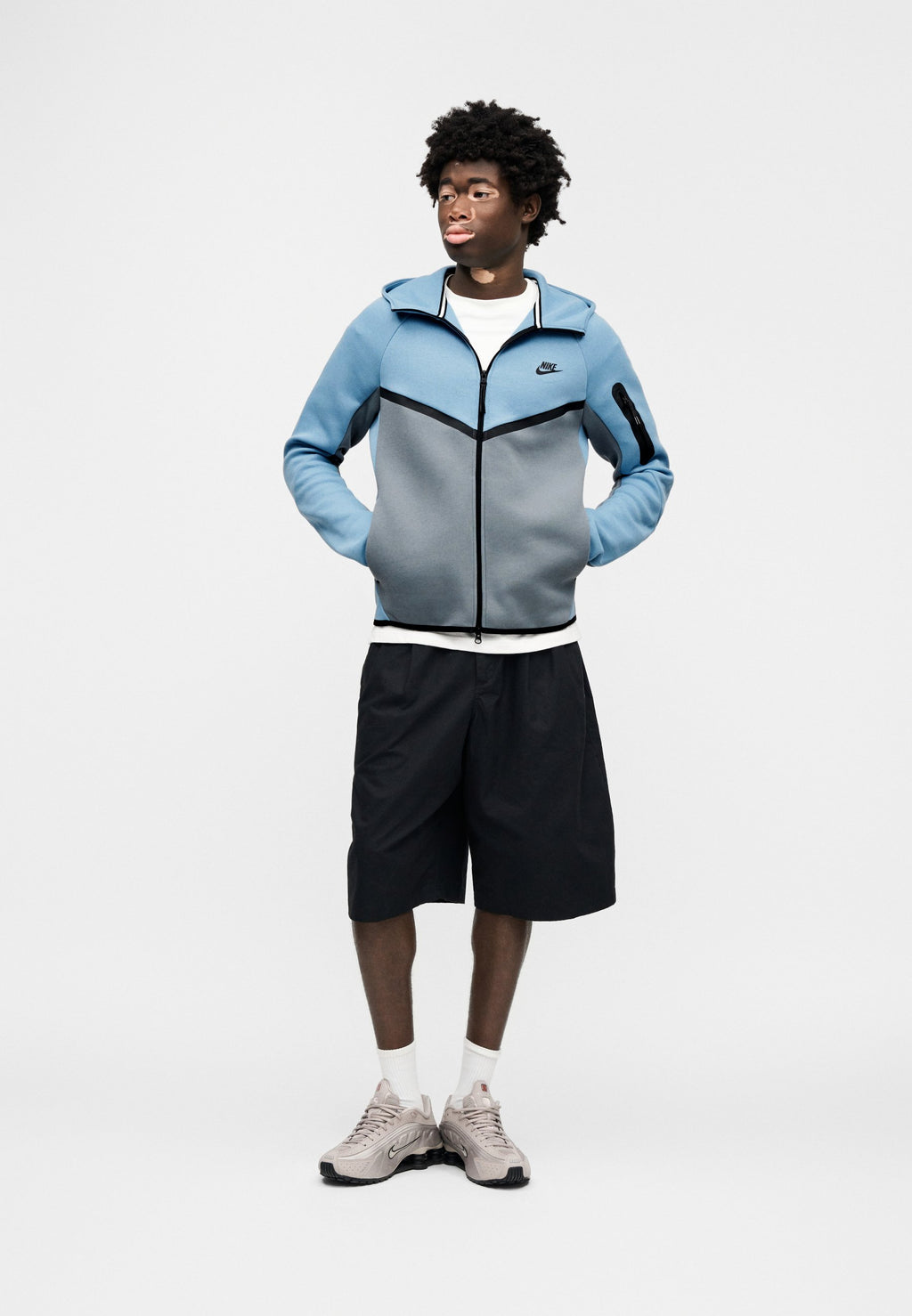 Fleece jacket - work blue/cool grey/black