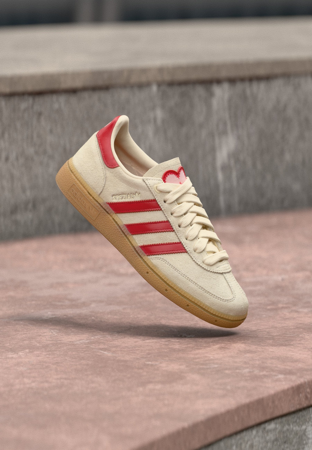 HANDBALL SPEZIAL UNISEX - Trainers - cream white/better scarlet/sandy pink