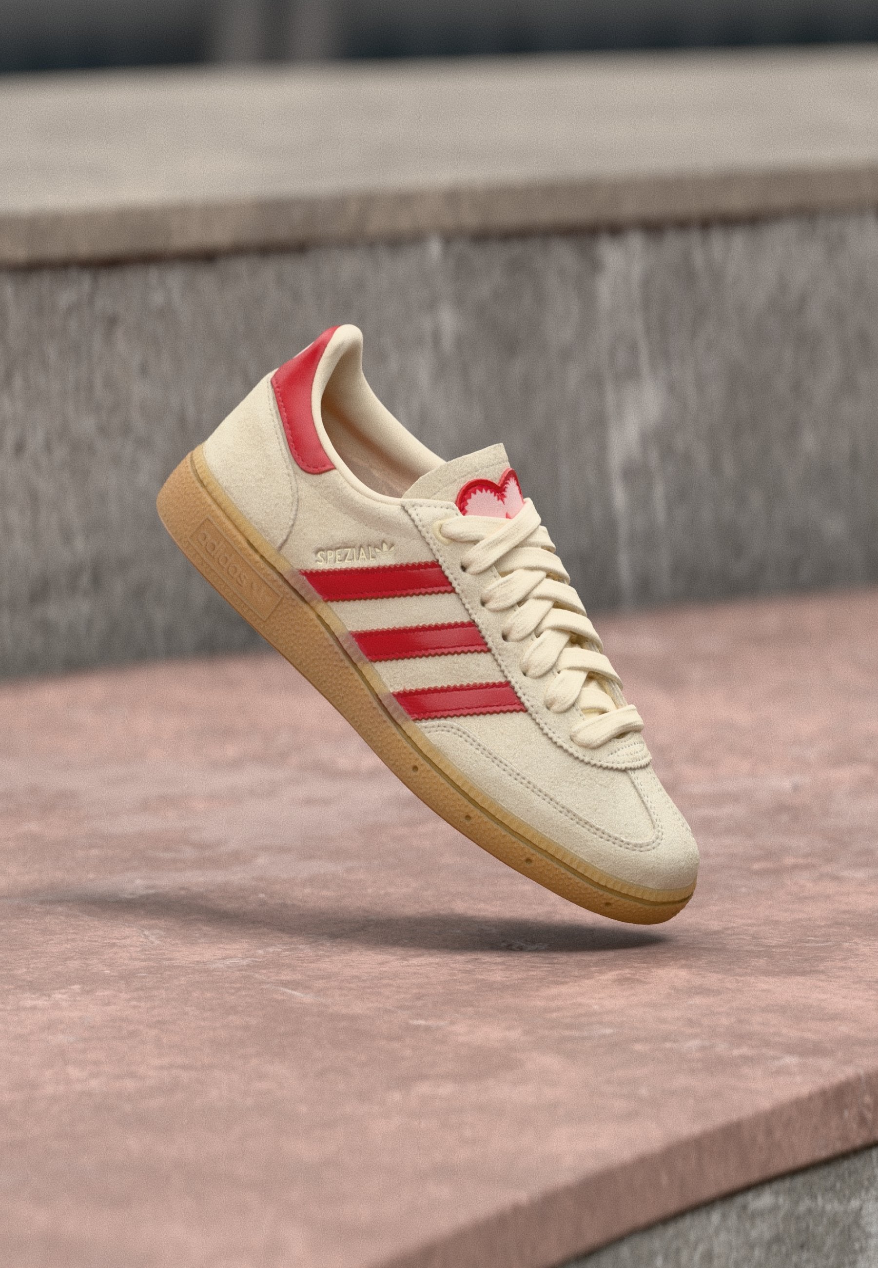 HANDBALL SPEZIAL UNISEX - Trainers - cream white/better scarlet/sandy pink