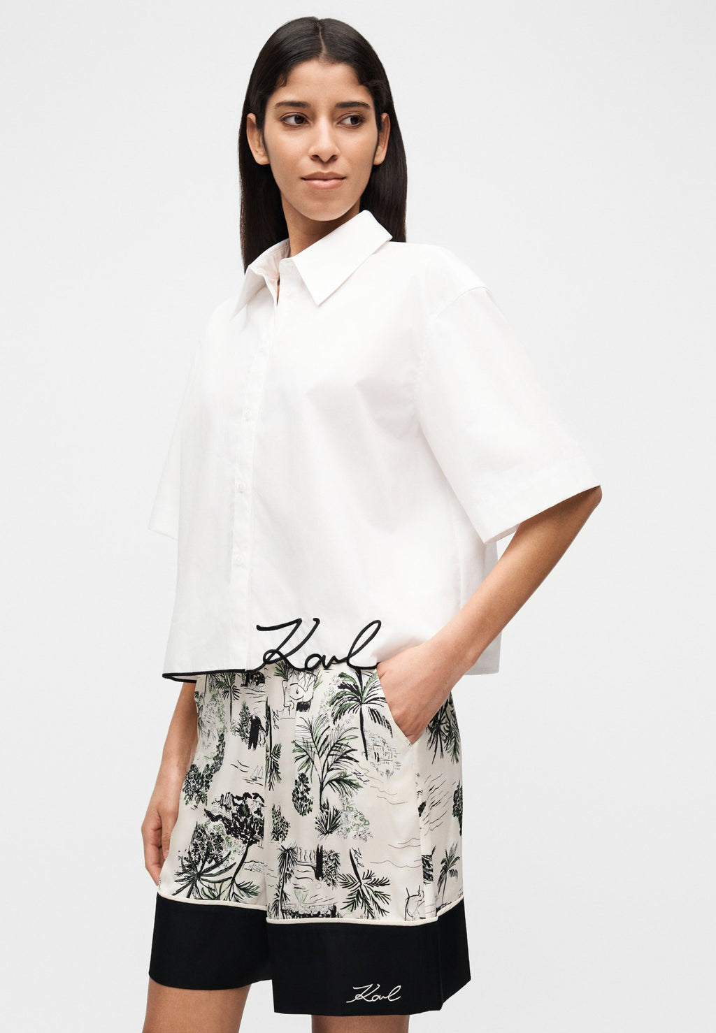 SIGNATURE - Button-down blouse - white
