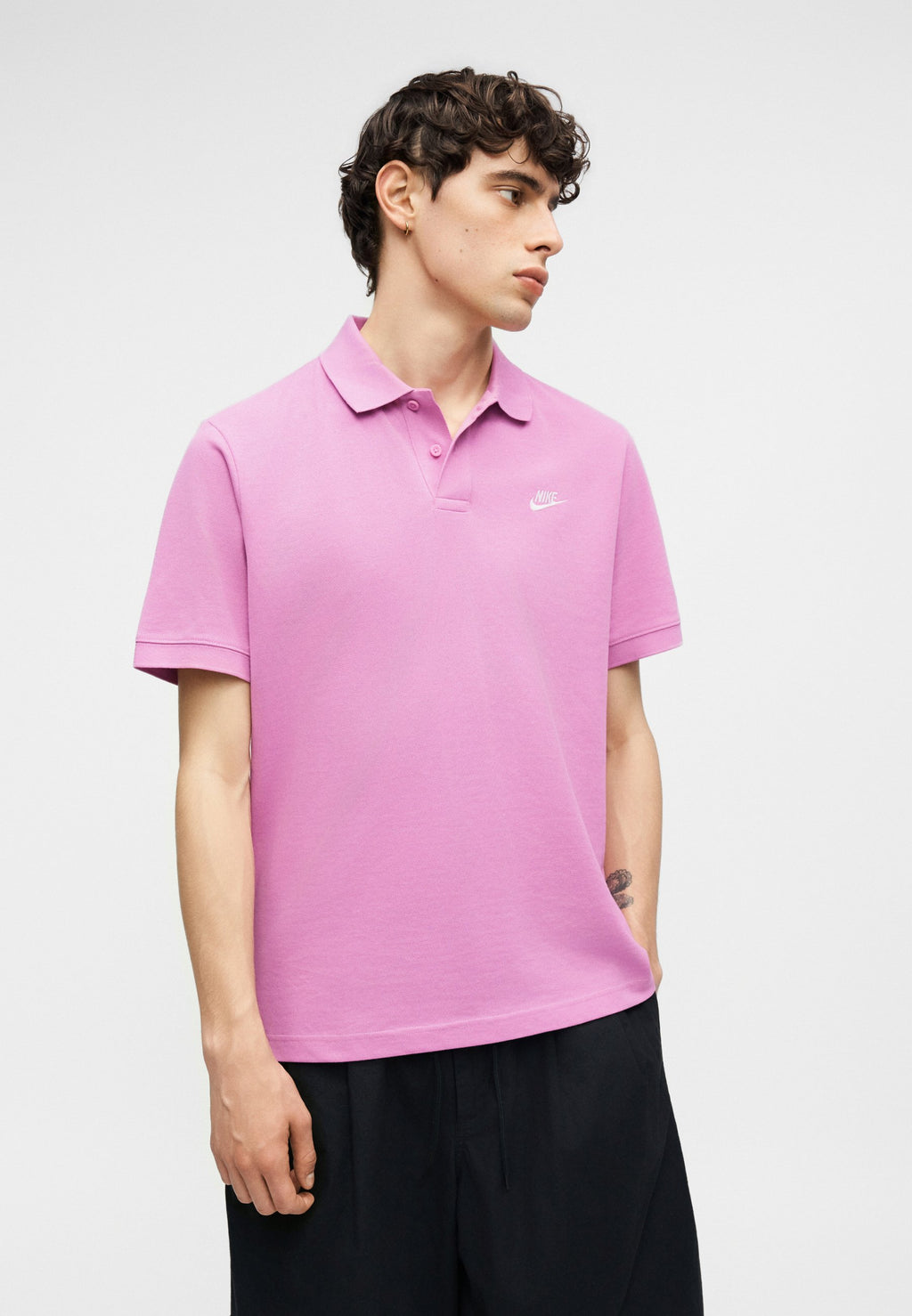 Polo shirt - magenta/white