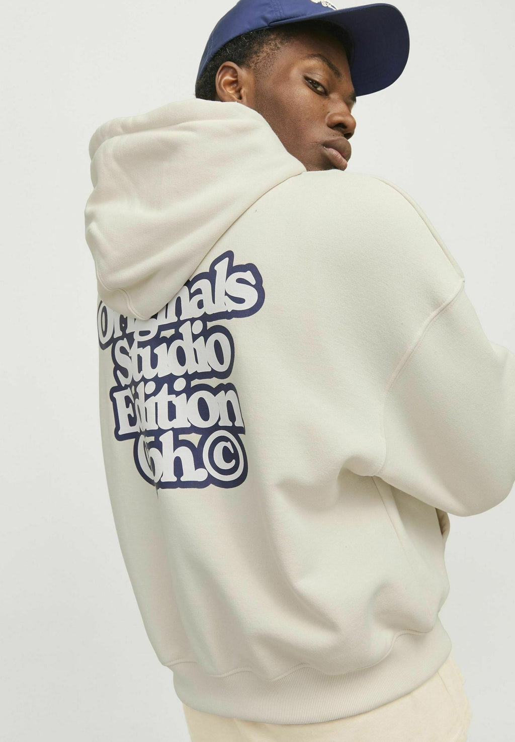 Printed - Hoodie - antique white