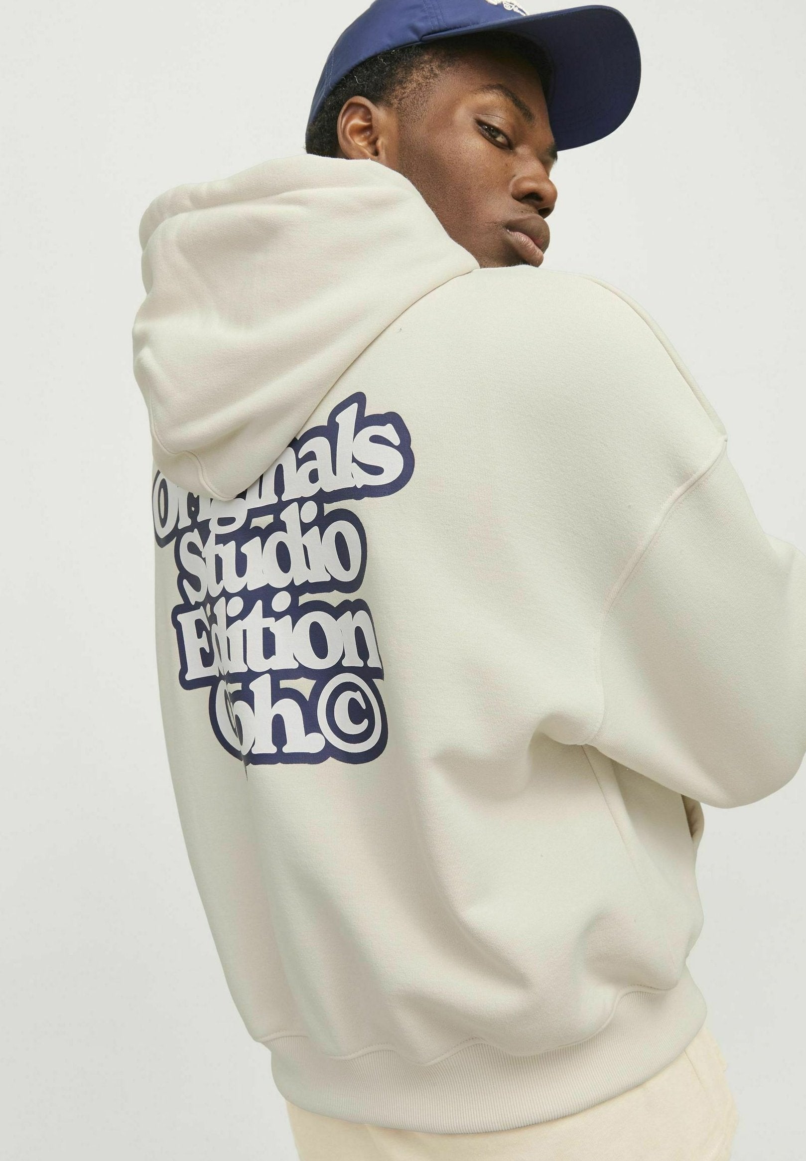 Printed - Hoodie - antique white