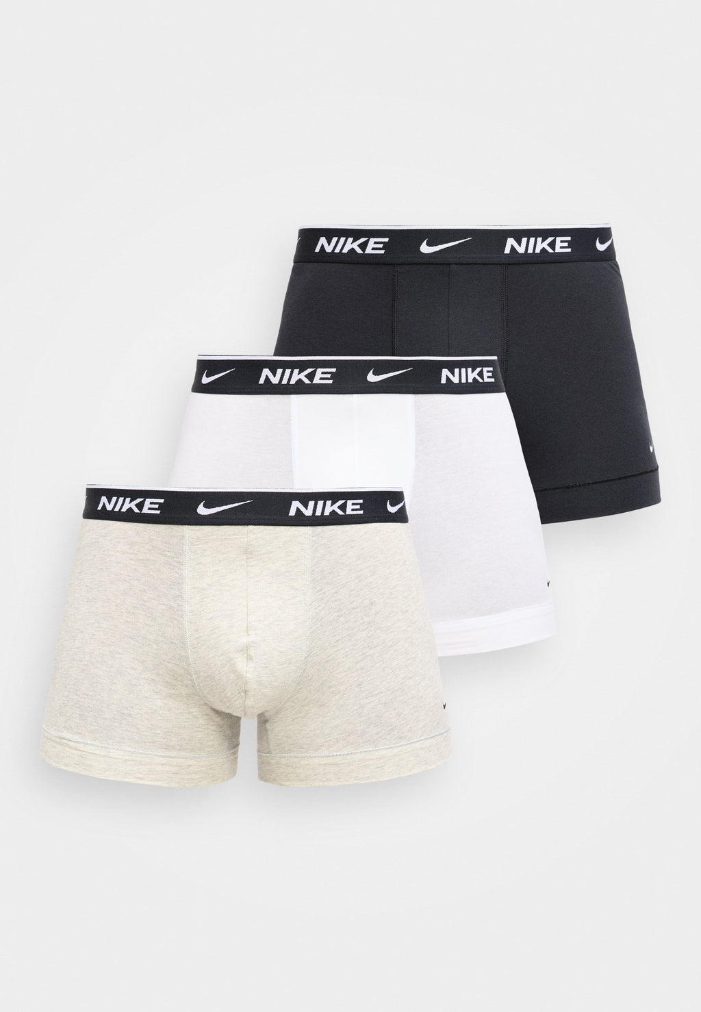 3'LÜ PAKET - Boxer şort - beyaz/gri melanj/siyah