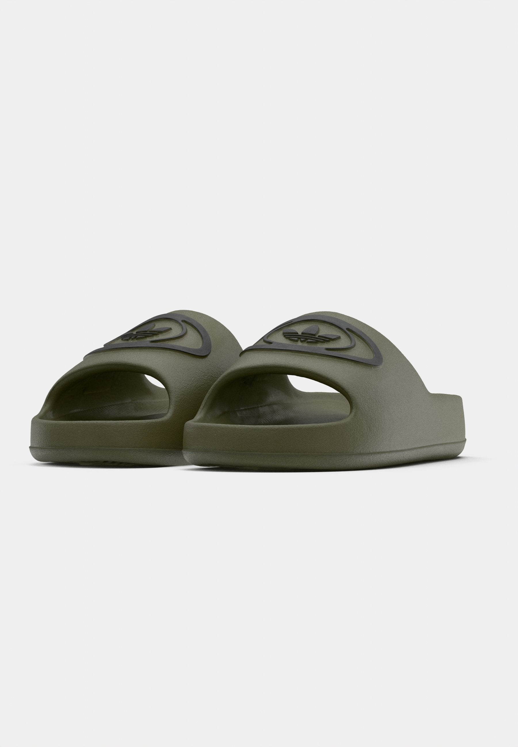 ADILETTE 00S UNISEX - Mules - olive strata/core black