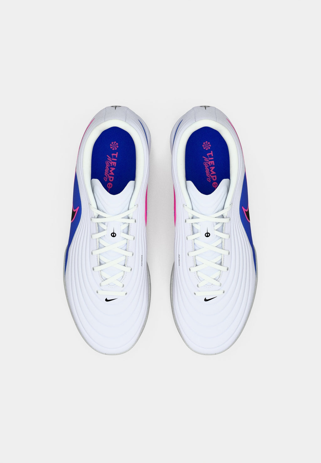 TIEMPO MAESTRO ACADEMY TF UNISEX - Halı Saha Kramponu - beyaz/siyah/yarışçı mavisi/pembe patlaması