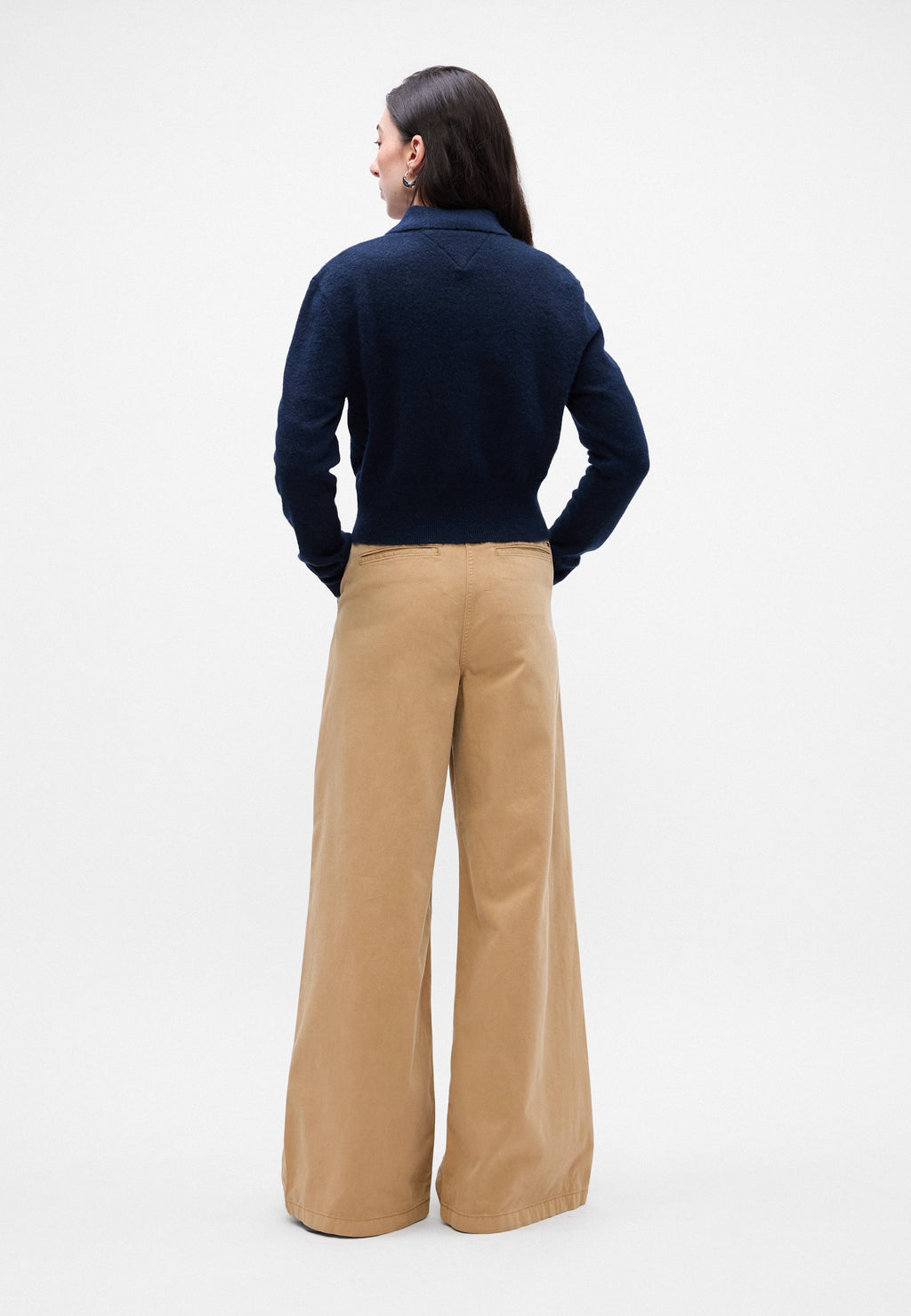 TOMMY BADGE POLO JUMPER WITH ALPACA - Jumper - dark night navy