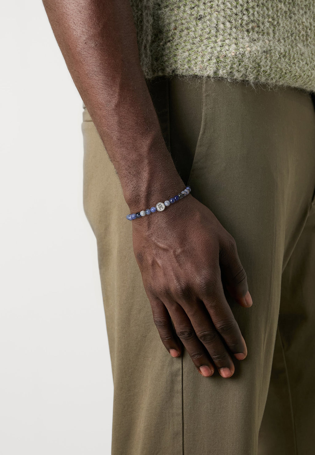 MEN BEADS - Bracelet - blue/silver-coloured