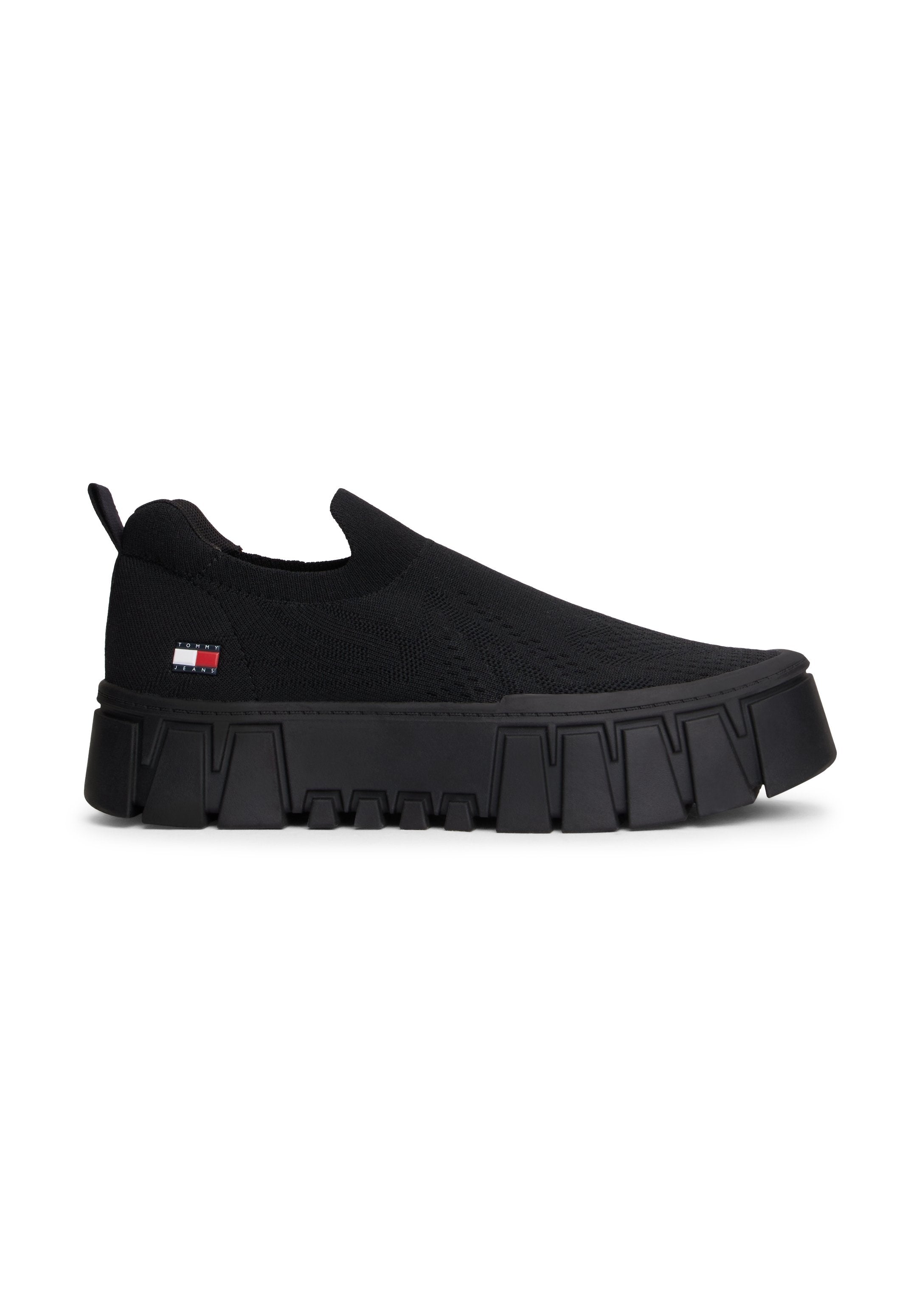 CHUNKY CLEAT KNIT TRAINERS - أحذية رياضية - أسود