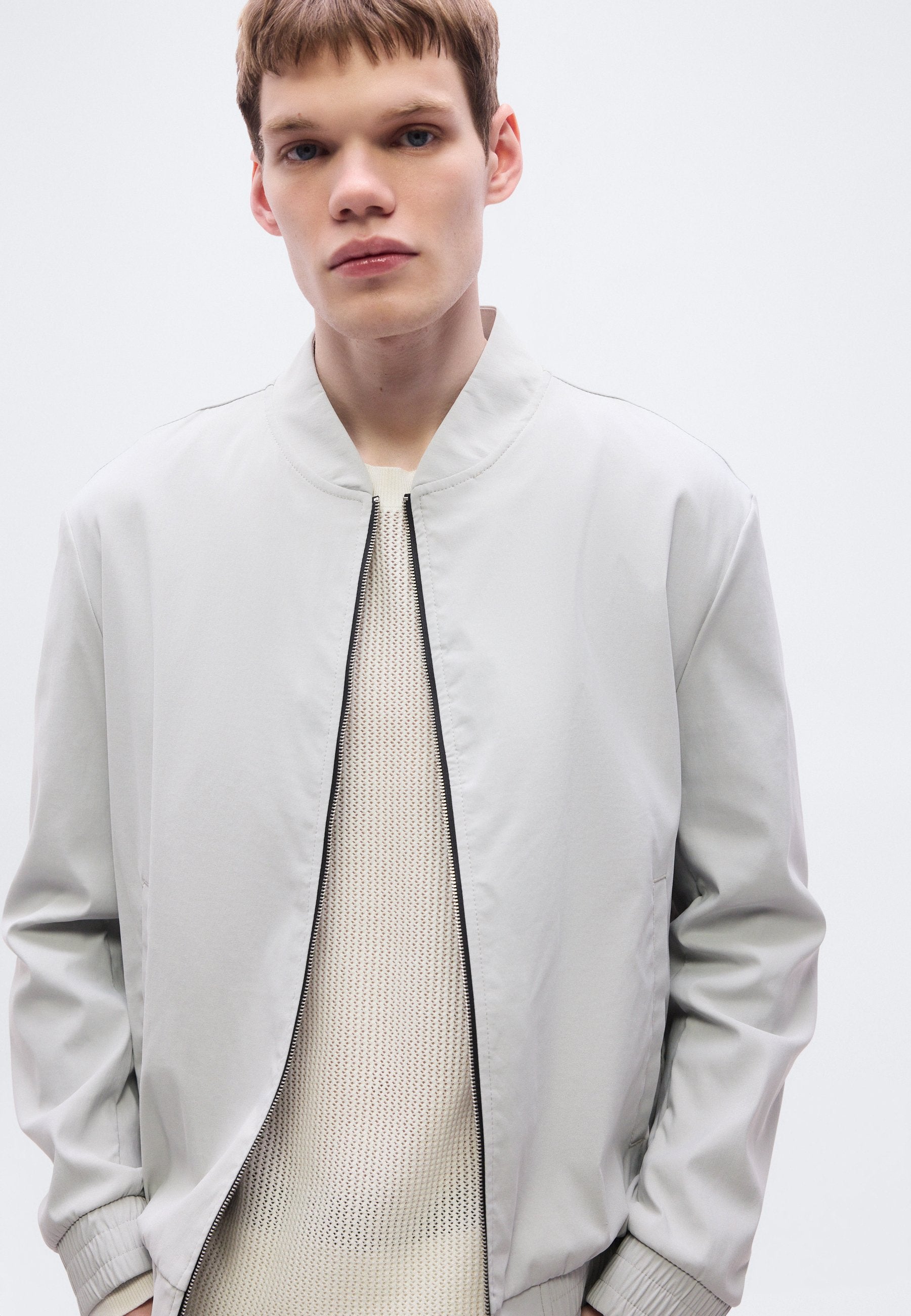UKASHI - Bomber Jacket - light pastel grey