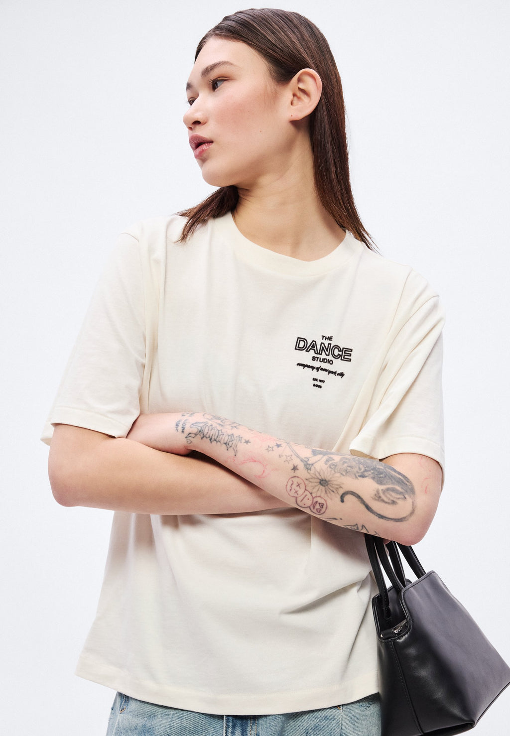 EREGULAR - Print T-shirt - open white