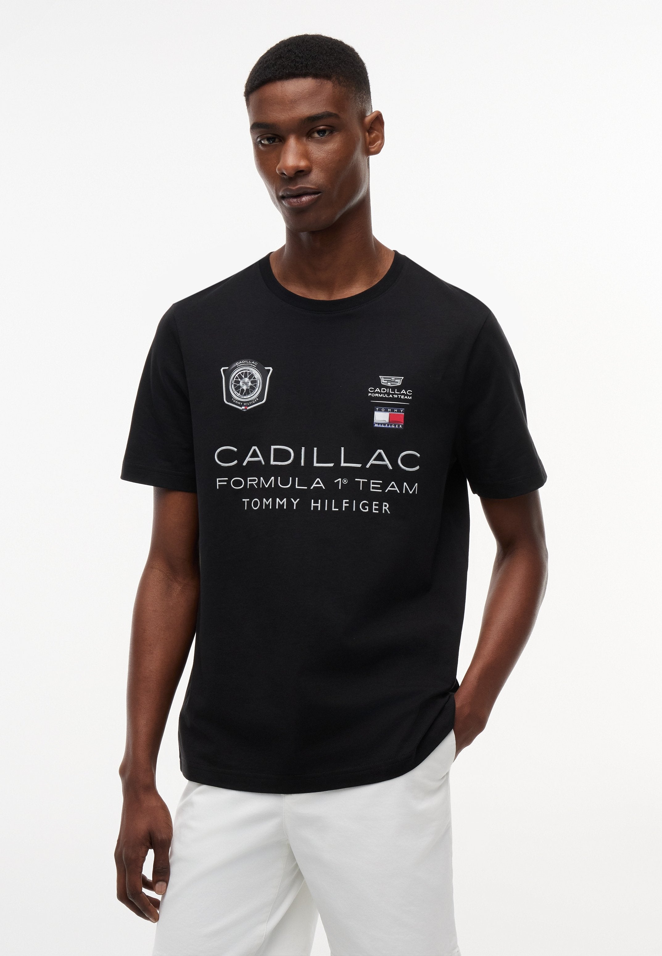 TH X CADILLAC FORMULA 1 TEAM CAR GRAPHIC BLACK TEE UNISEX - Print T-shirt - black