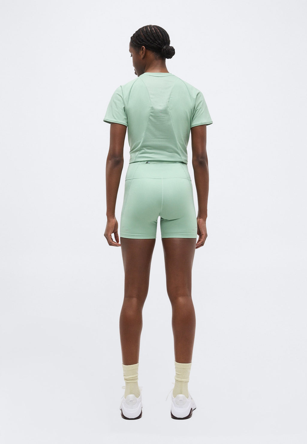 TEMPO - Short running tights - steam