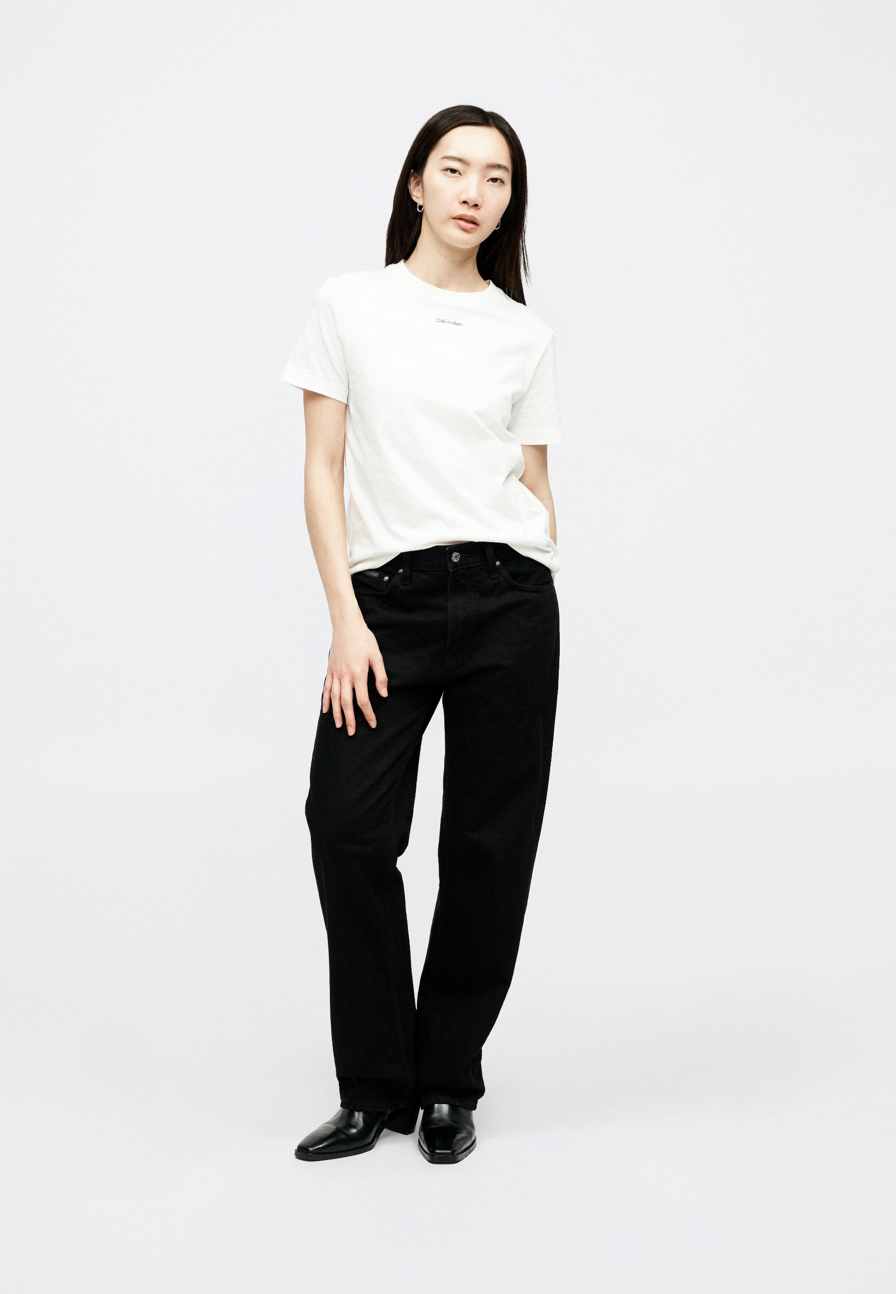 CLASSIC LOGO TEE - Basic T-shirt - white