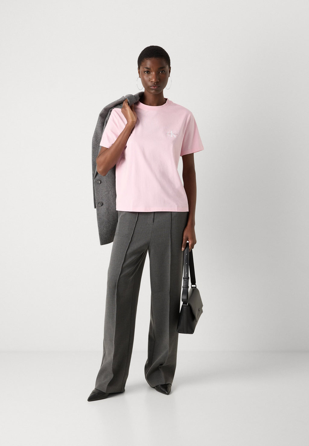 MONOLOGO TEE 2 PACK - Basic T-shirt - pink / white