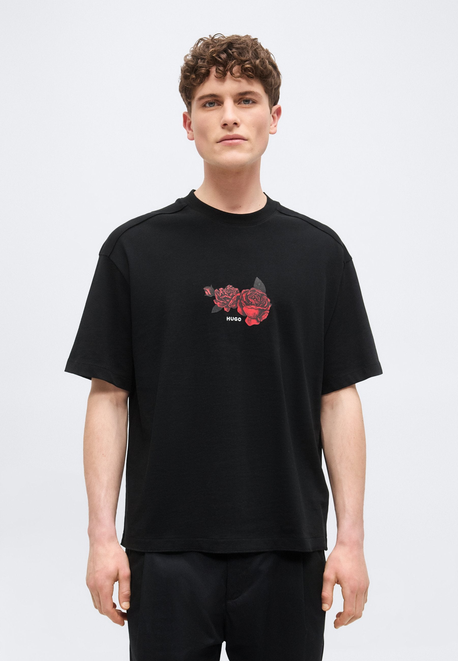 DOMANS - Print T-shirt - black