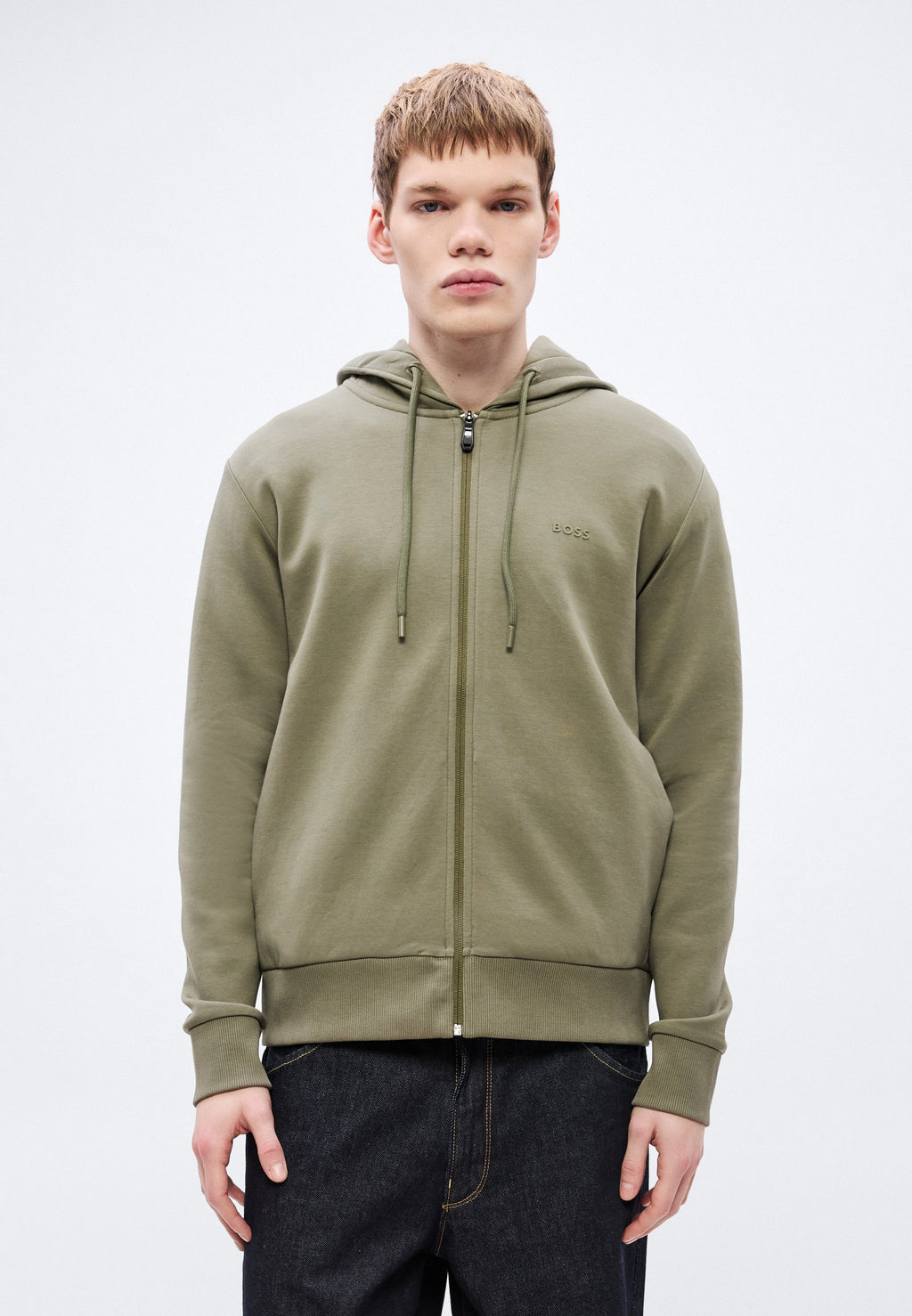 SAGGY - Zip-up sweatshirt - dark beige