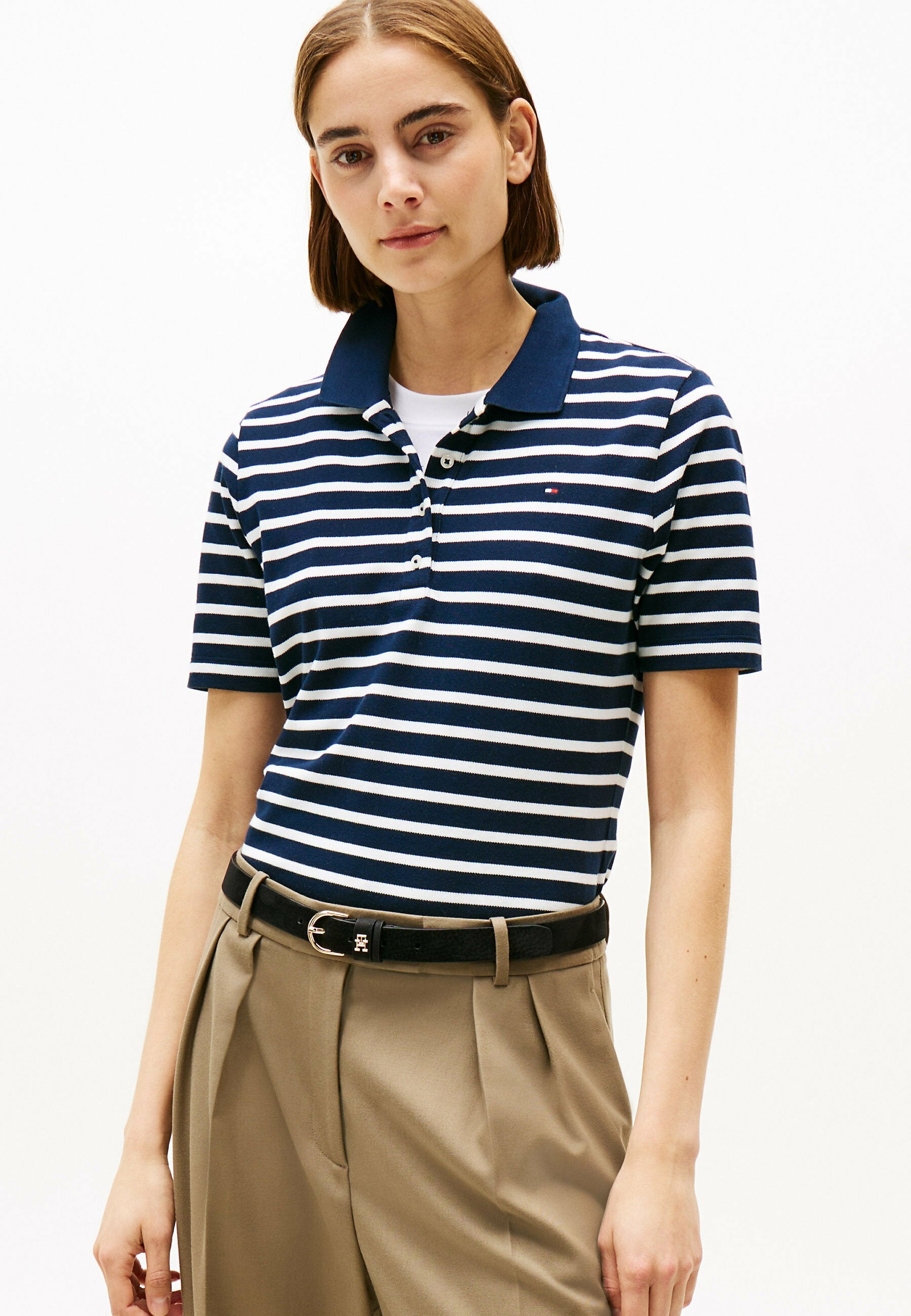 Polo shirt - dark night navy  ecru stp