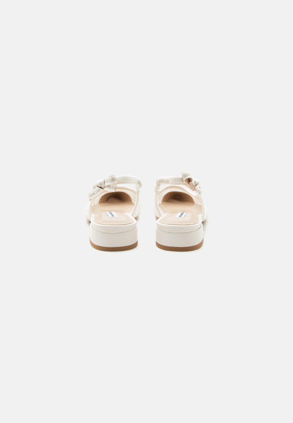 KERRIE SCRIPT LACE SLING - Slingback ballet pumps - white