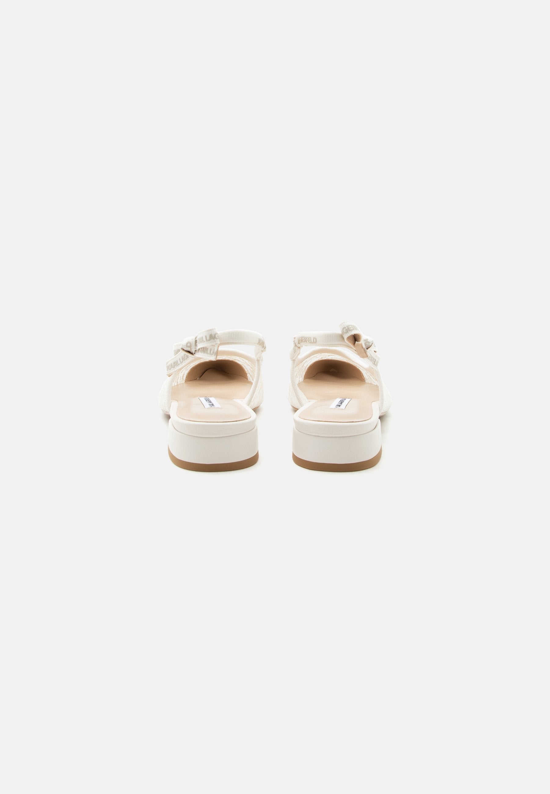 KERRIE SCRIPT LACE SLING - Slingback ballet pumps - white