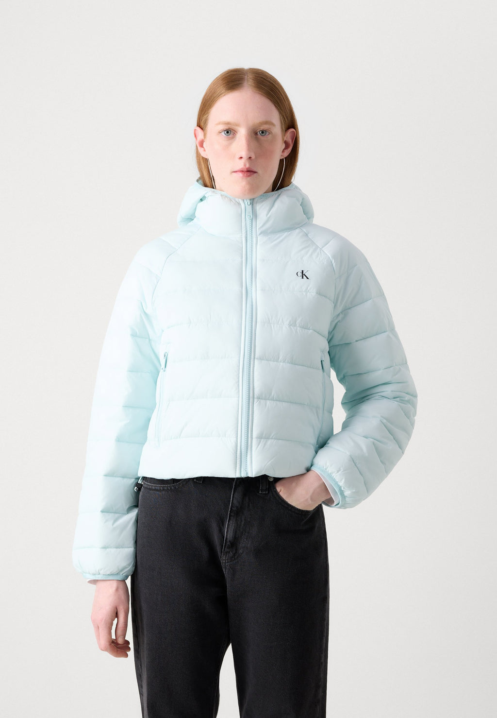 LIGHTWEIGHT QUILTED JACKET PACKA - Light jacket - light blue