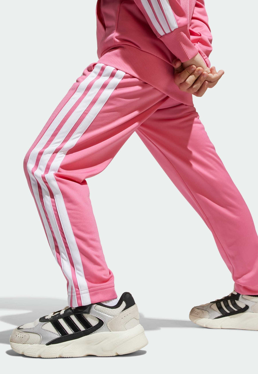 SEASONAL ESSENTIALS TIBERIO 3-STRIPES TRICOT TRACK SUIT KIDS - Tracksuit - pink fusion white clear pink