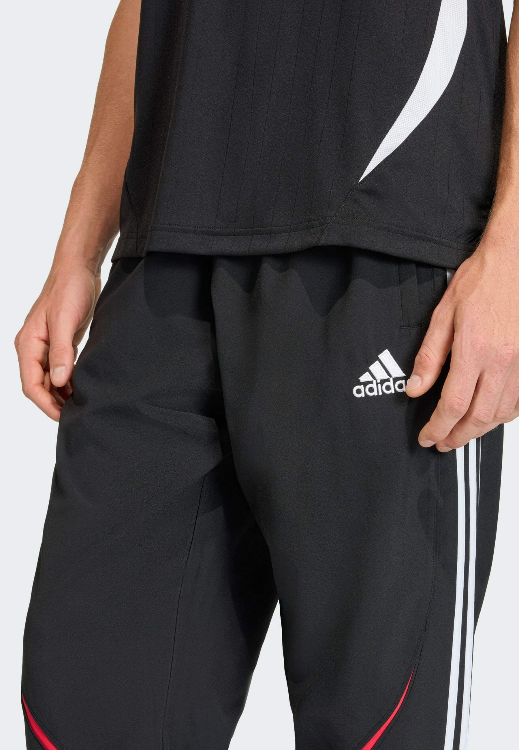 TEAMGEIST - Tracksuit bottoms - black   white