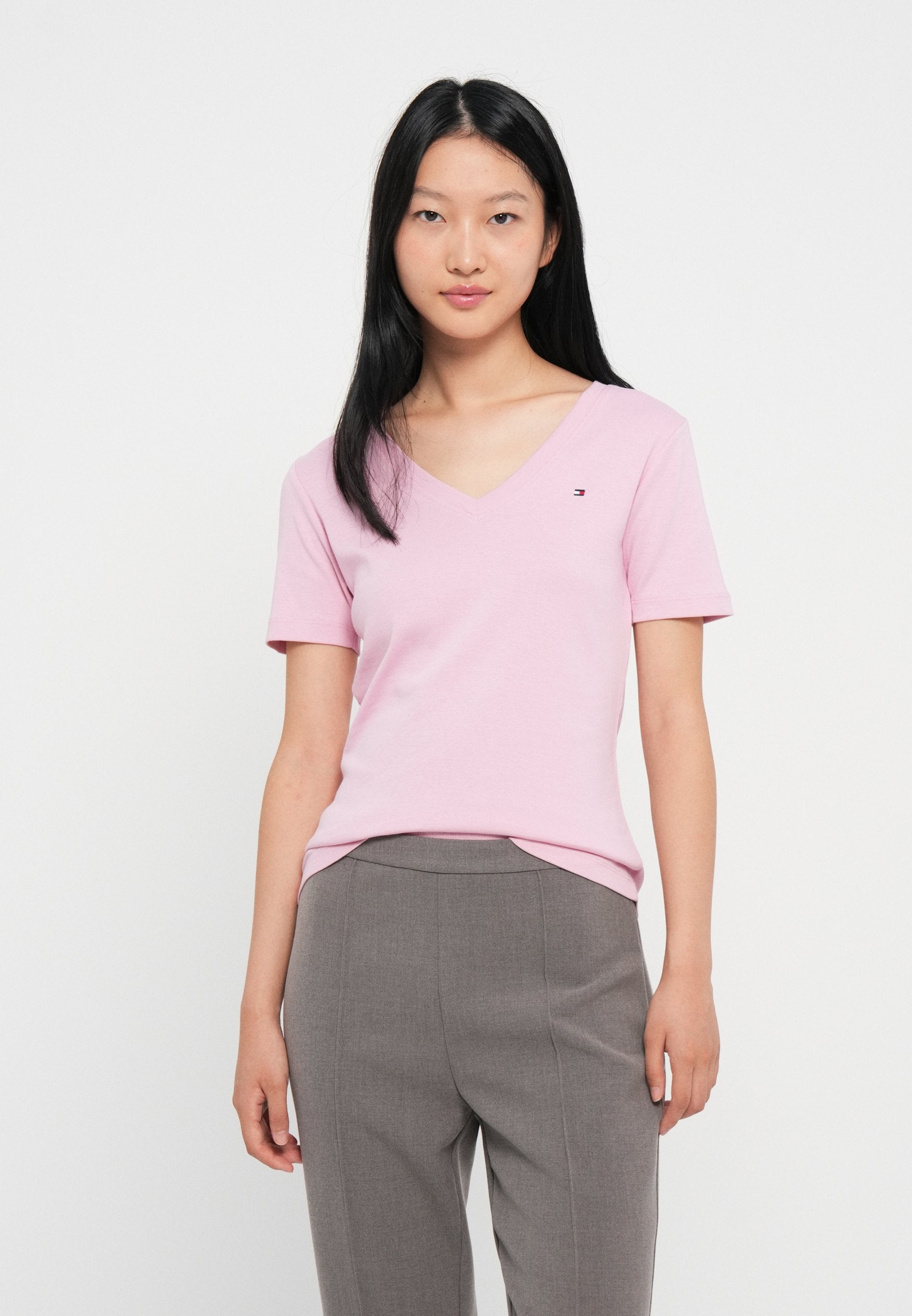 SLIM CODY V NECK - T-shirt basique - bonita pink