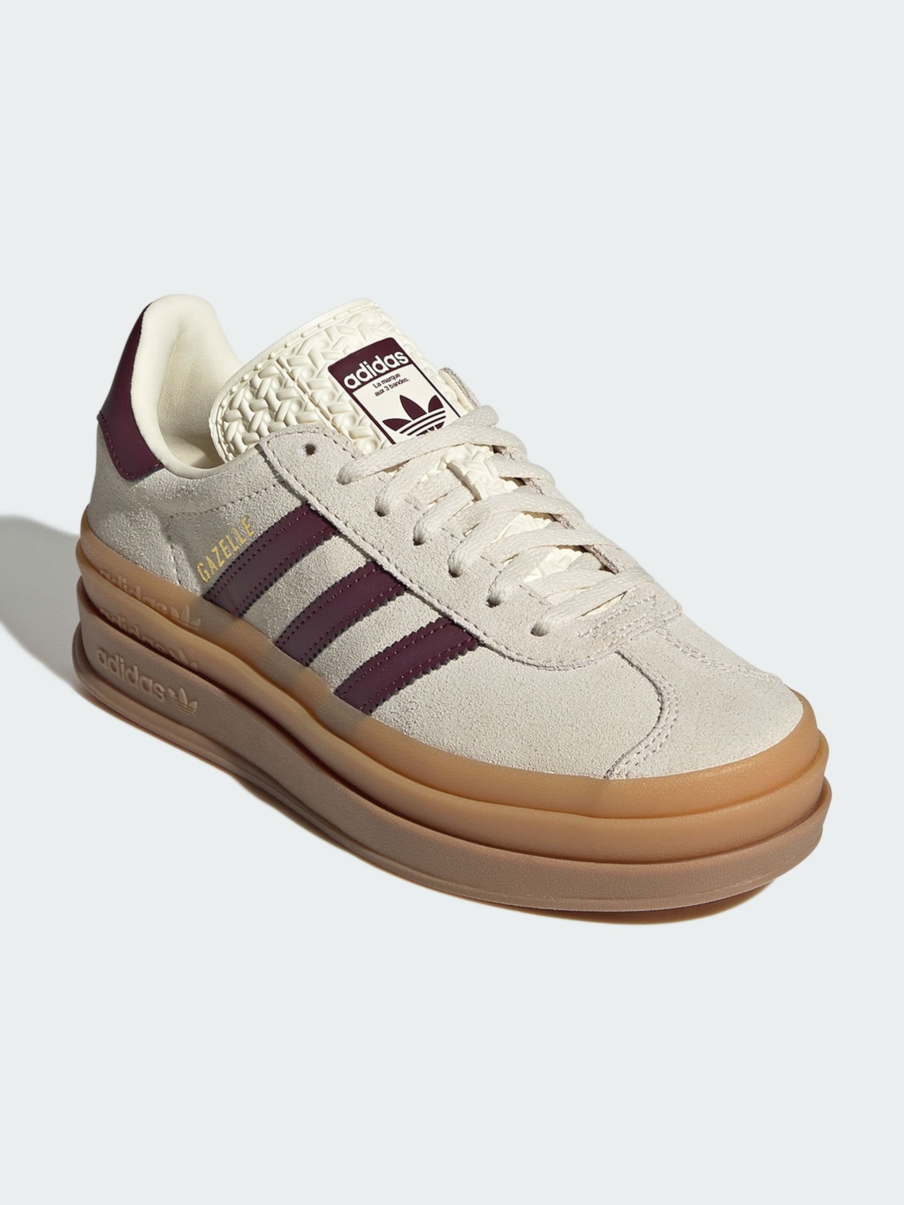 GAZELLE BOLD J UNISEX - Trainers - cream white maroon gold met