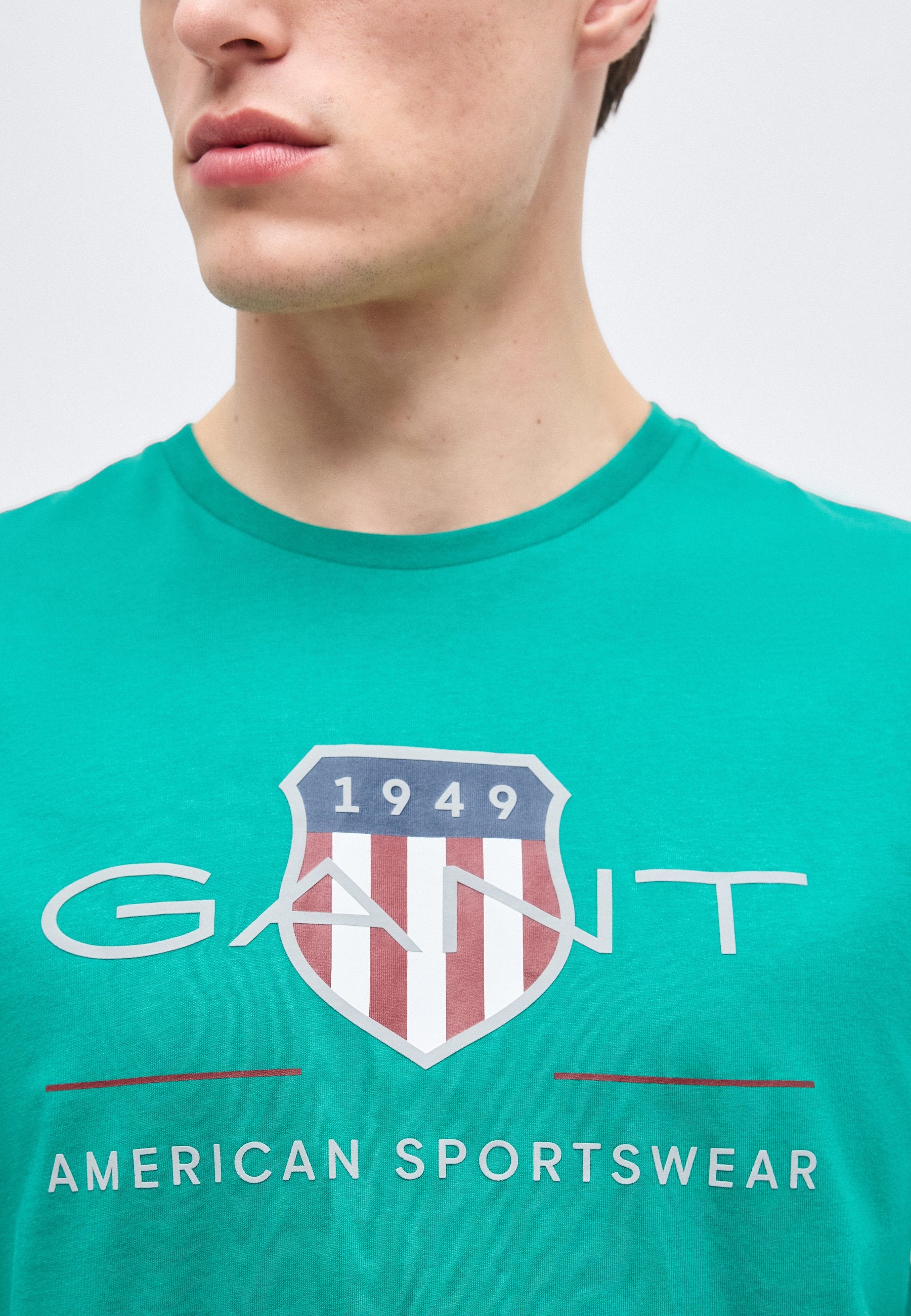 REG ARCHIVE SHIELD SS T-SHIRT - Print T-shirt - teal