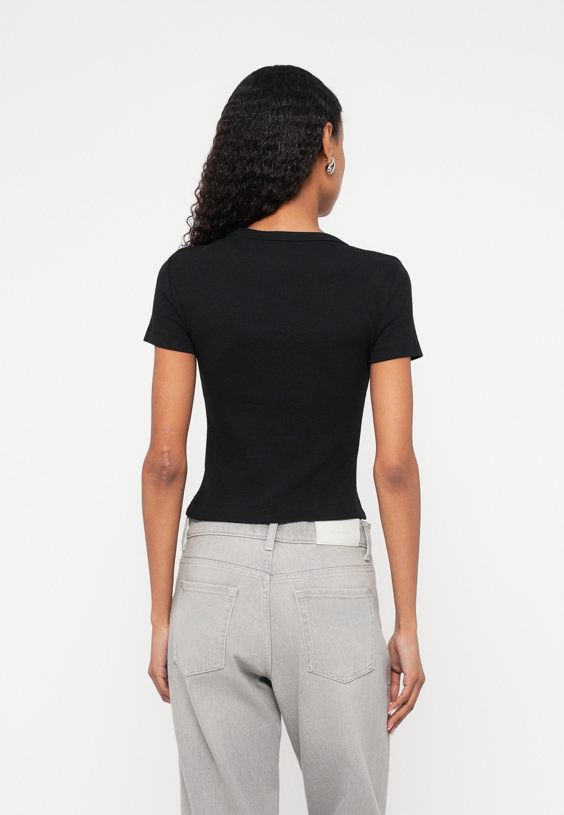 STUDS SCRIPT TEE - Print T-shirt - jet black