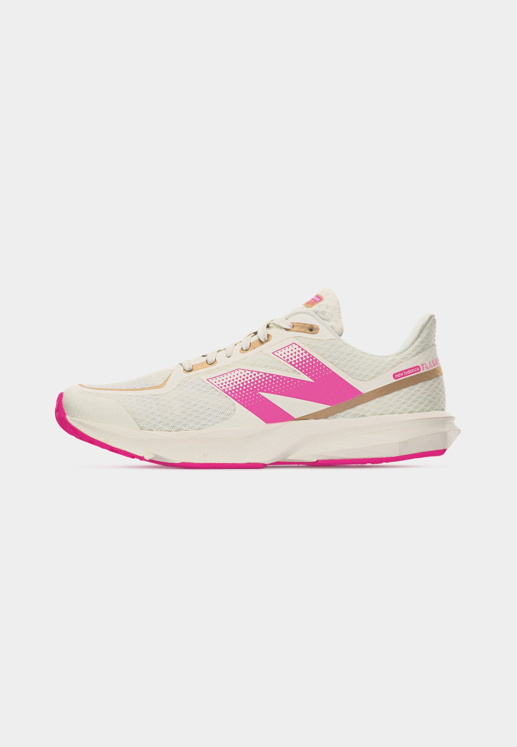 FLASH UNISEX - Road running shoes - sea salt/pink heat/gold-coloured metallic