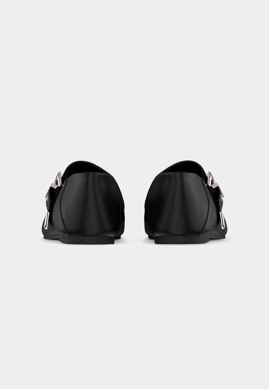 Ankle strap ballet pumps - black