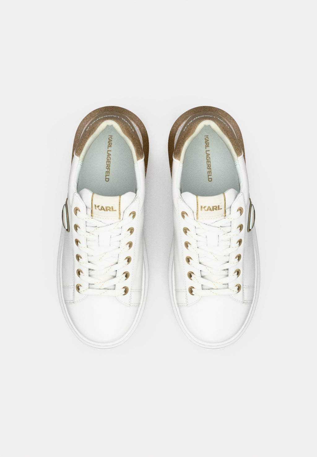 KAPRI OMBRE LACE - Trainers - white/gold-coloured