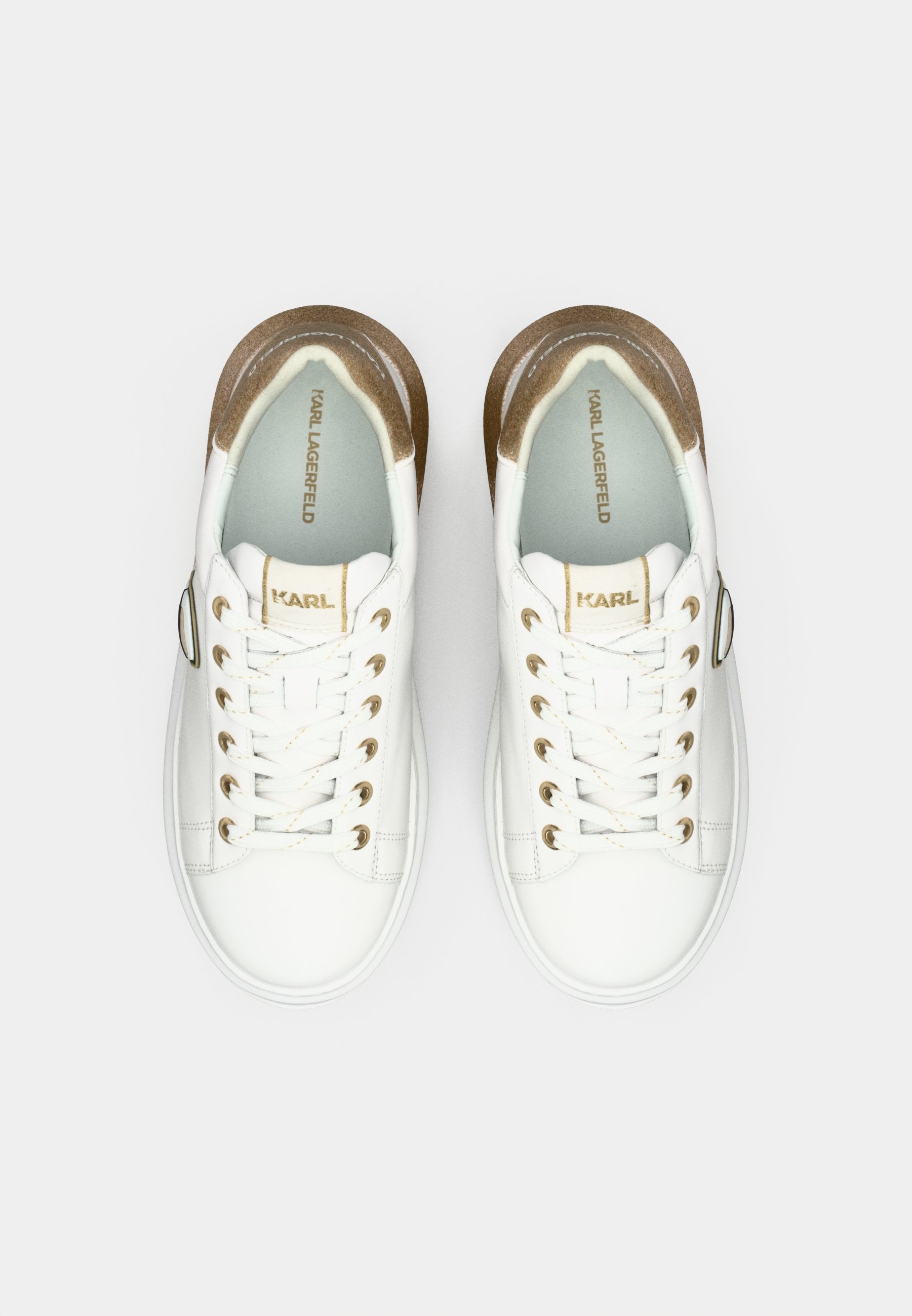 KAPRI OMBRE LACE - Trainers - white/gold-coloured