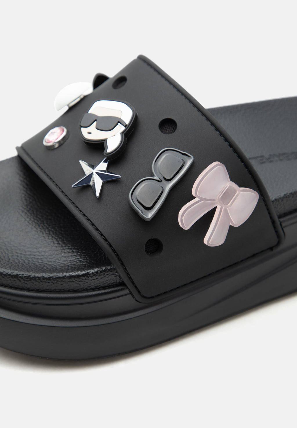 KONDOMINIUM II CHARMS SLIDE - Mules - black/silver-coloured