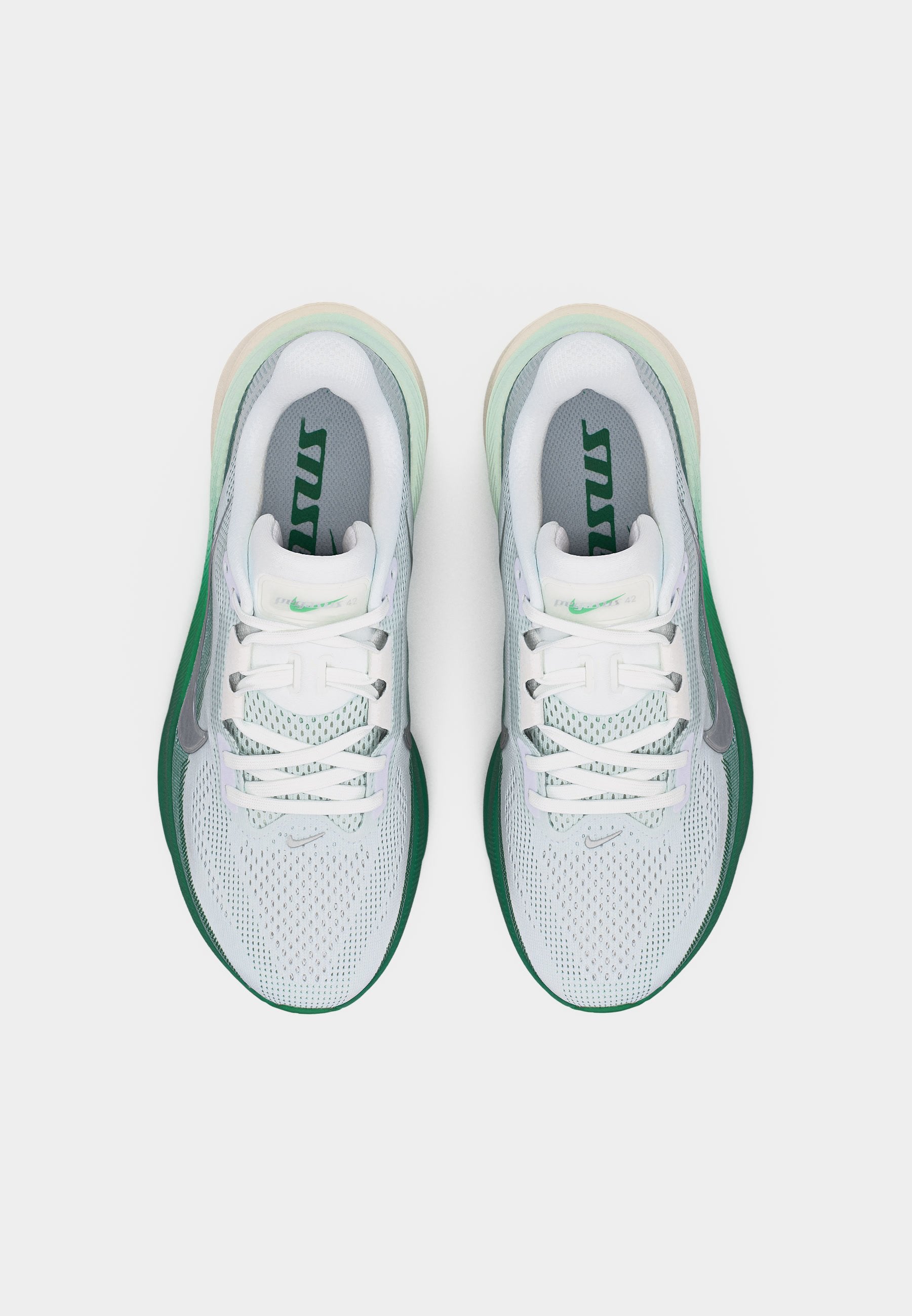PEGASUS 42 - Road running shoes - white/metallic silver-coloured/malachite/barely green/sail