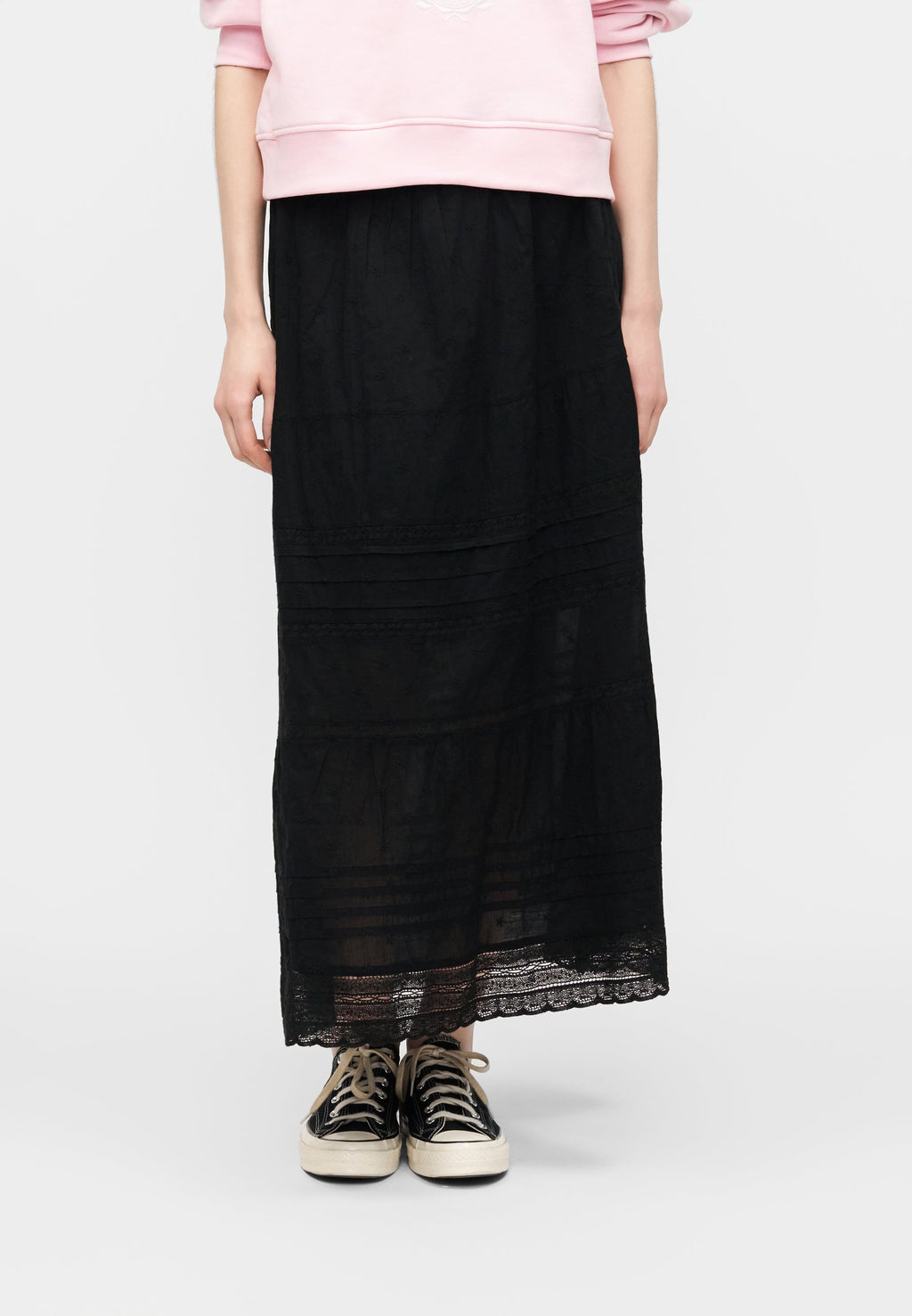 INSERT  - Maxi skirt - true black