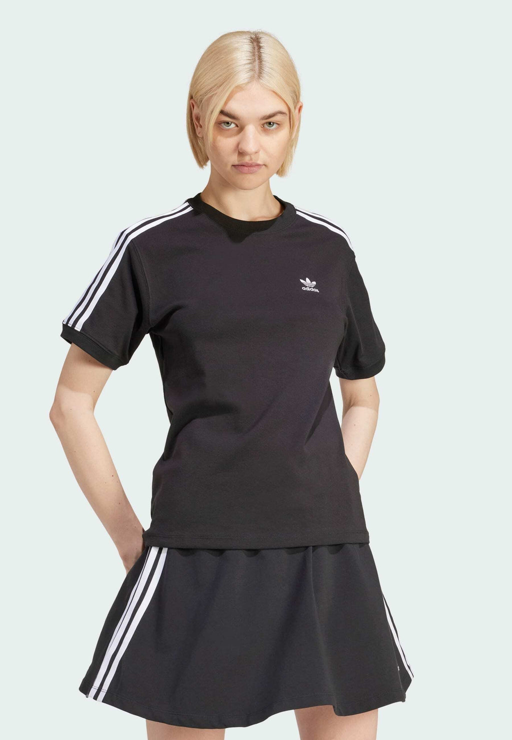 3 STRIPE  - Print T-shirt - black
