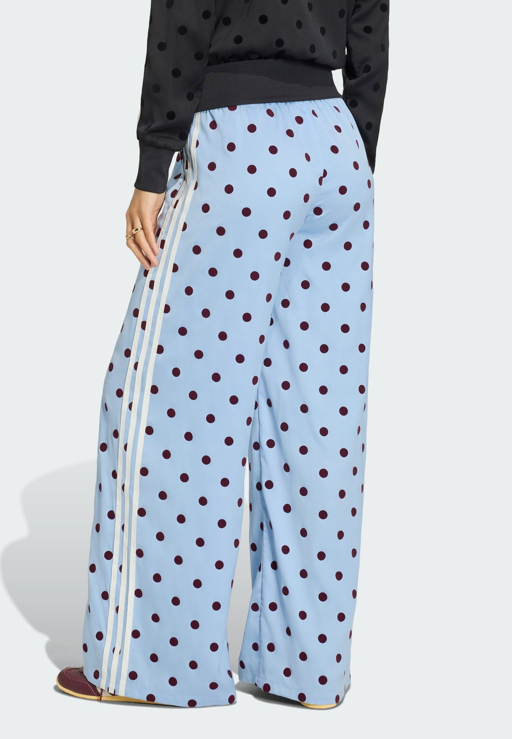 PUANTİYELİ GENİŞ PAÇA PANTOLON - Pantolon - açık gökyüzü