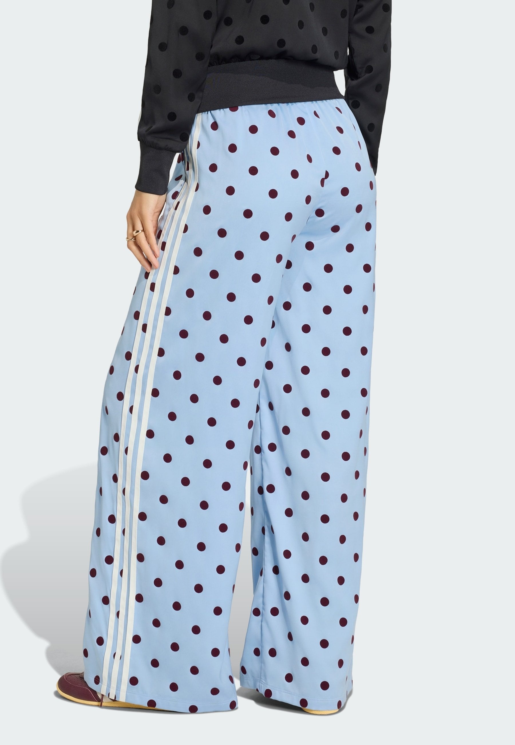 PUANTİYELİ GENİŞ PAÇA PANTOLON - Pantolon - açık gökyüzü