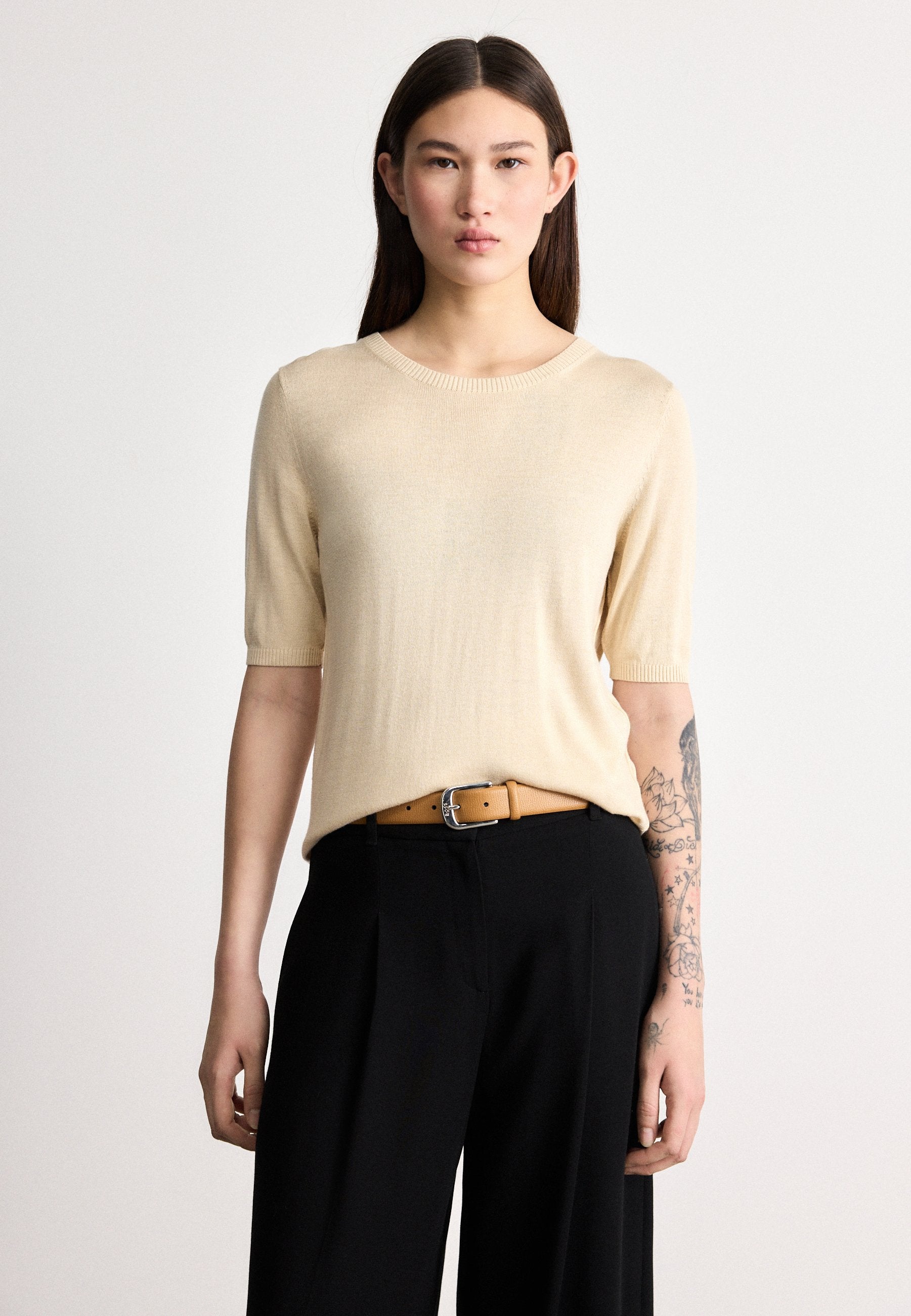 FIAFFU - Basic T-shirt - open beige