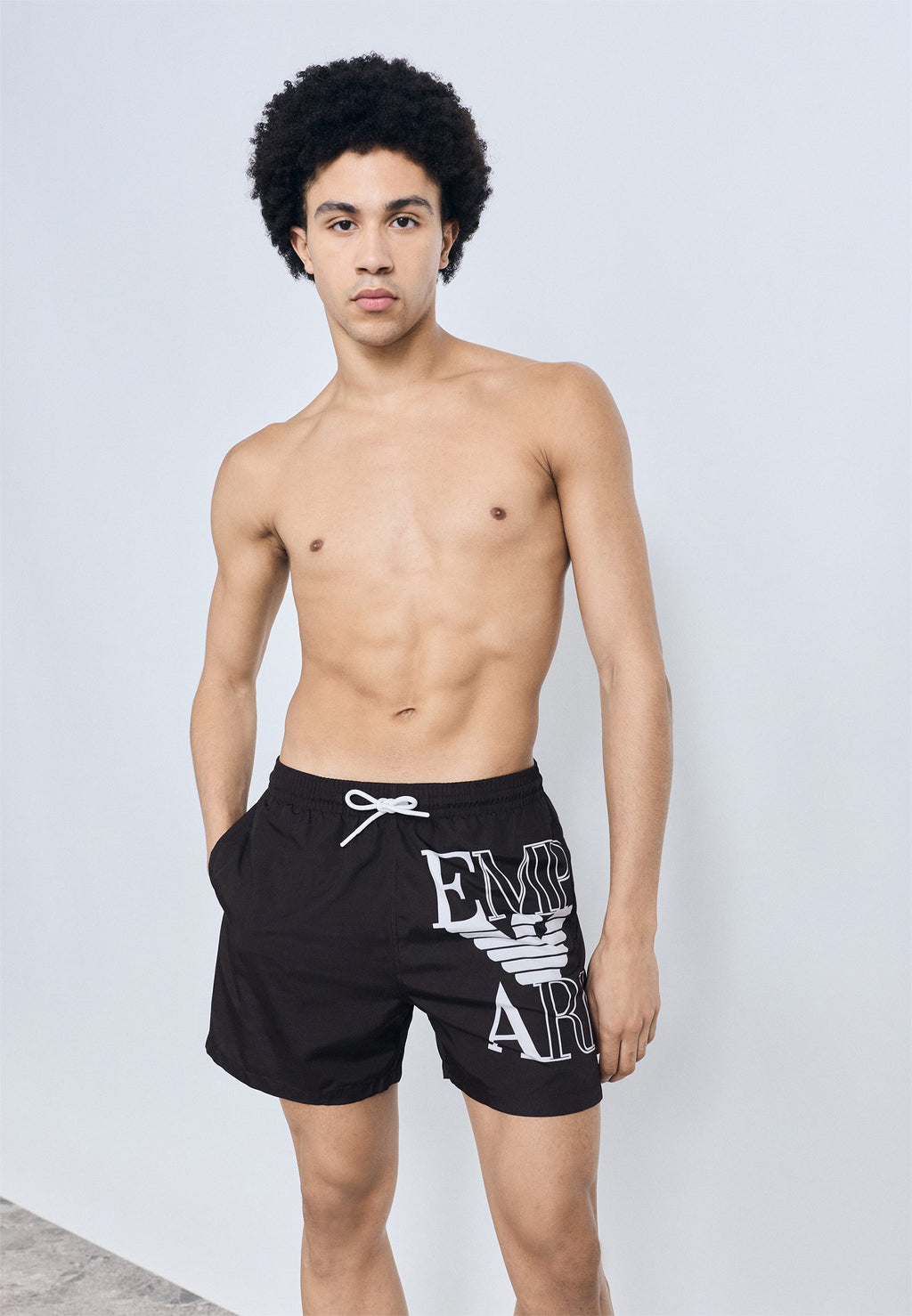 BOLD LOGO BOXER - Swimming shorts - black