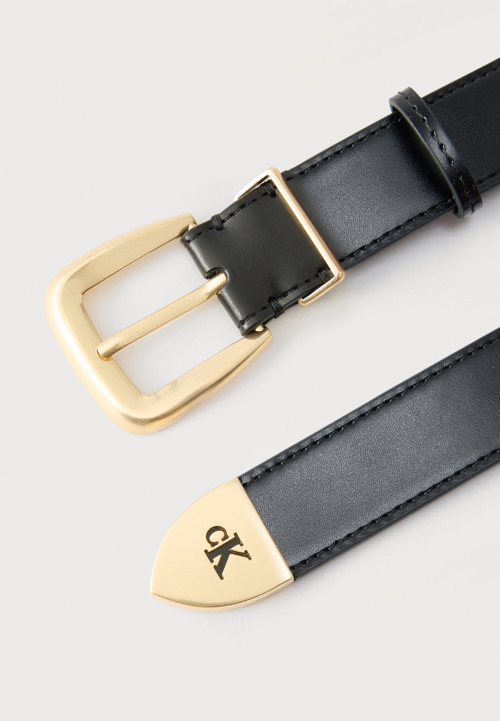 END TIP BUCKLE BELT - Belt - black/light gold-coloured