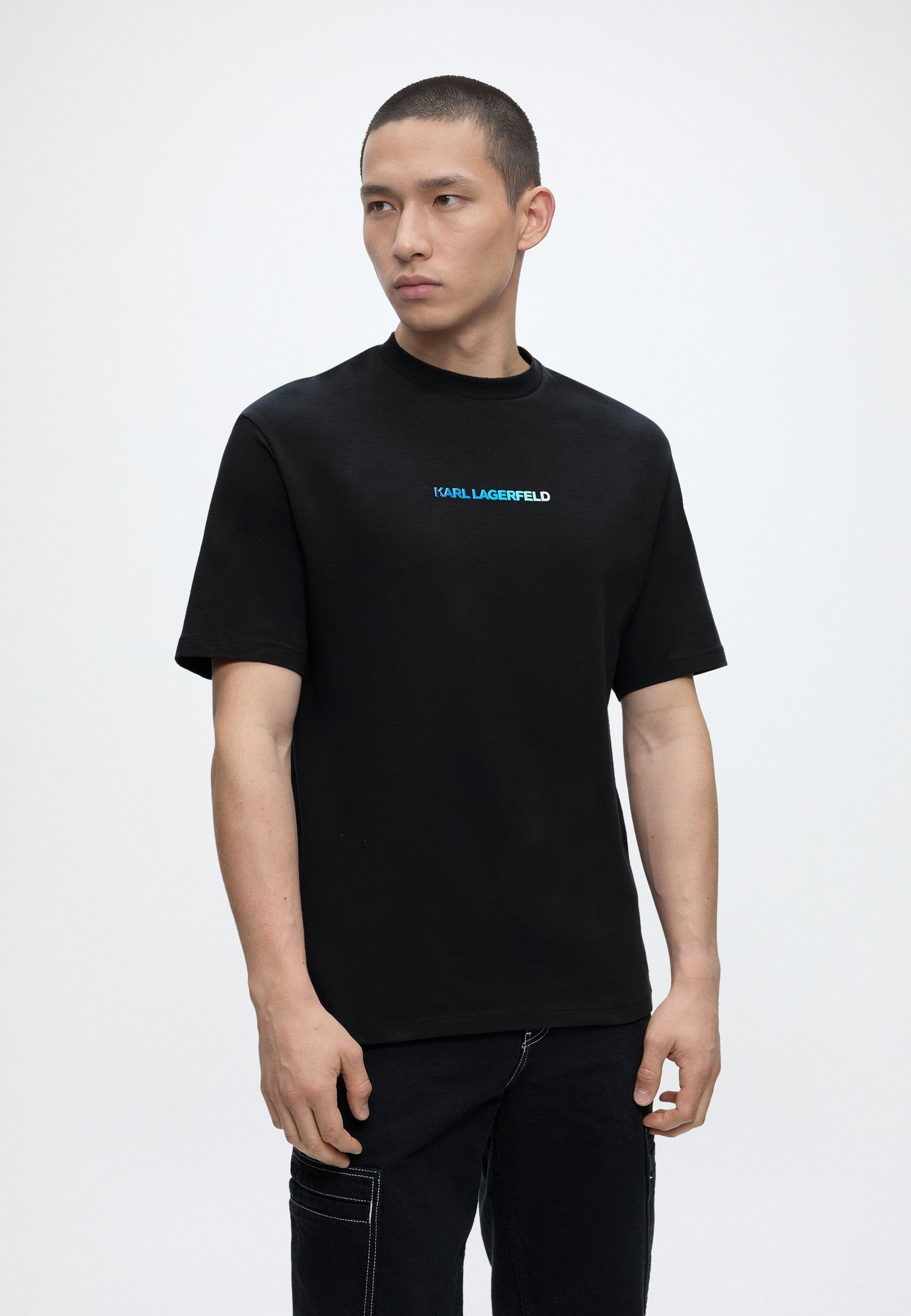 Print T-shirt - midnight blue