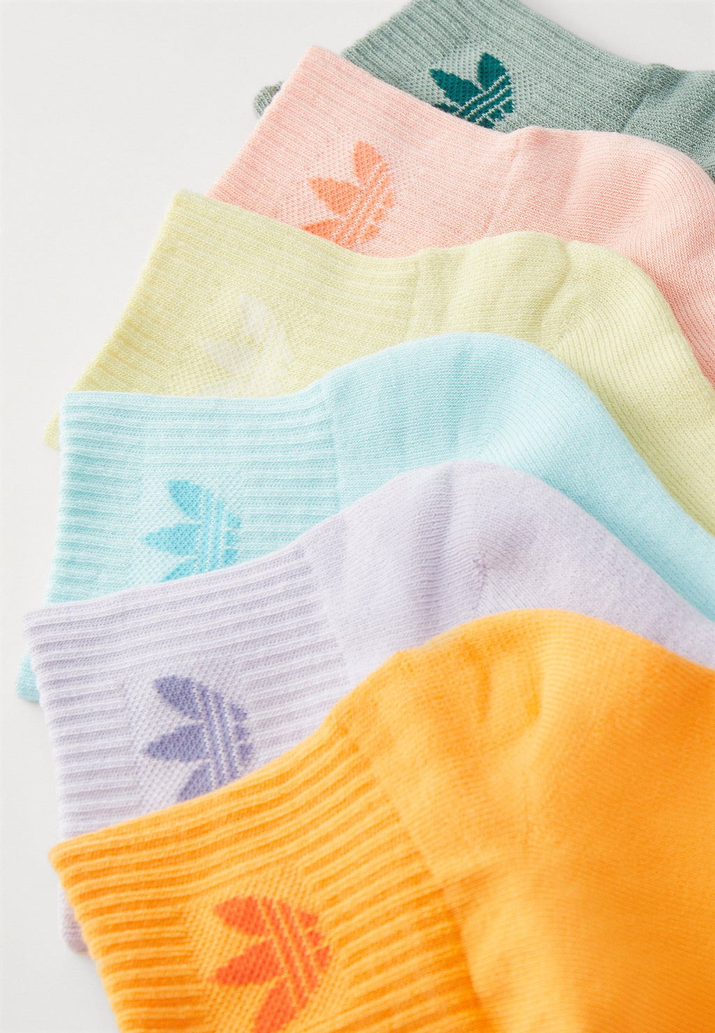 MID ANKLE SCK 6 PACK UNISEX - Socks - silver green   glow pink   powder yellow