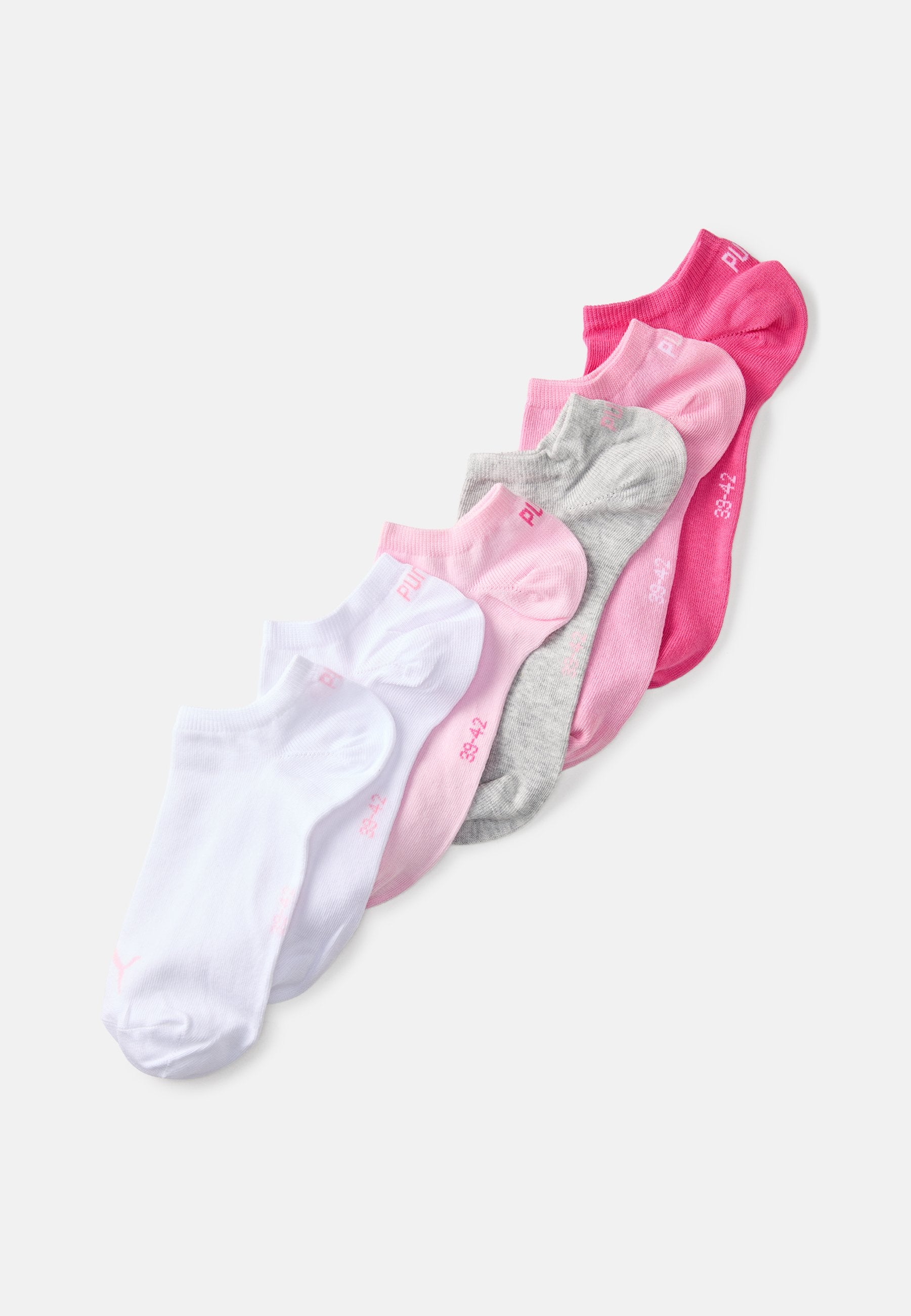 SNEAKER PLAIN UNISEX 6 PACK  - Sneaker socks - prism pink/pink lady