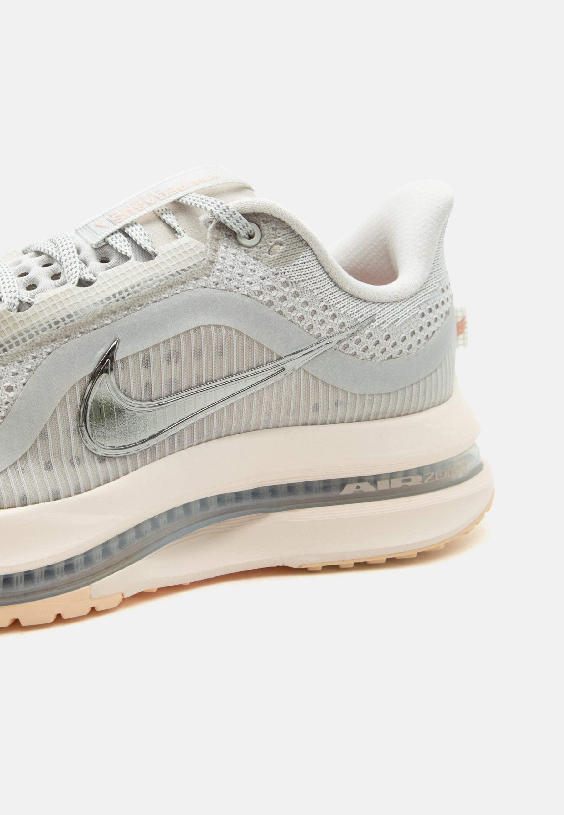 PEGASUS PREMIUM - Chaussures de running sur route - os clair/argenté métallisé/craie/orange arctique/pêche glacée/blanc
